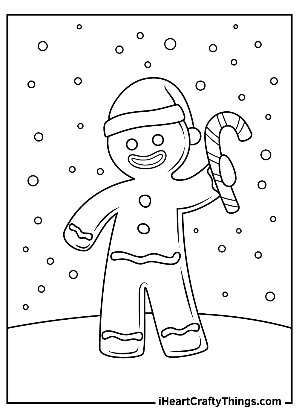 Gingerbread Coloring Page Free Printable