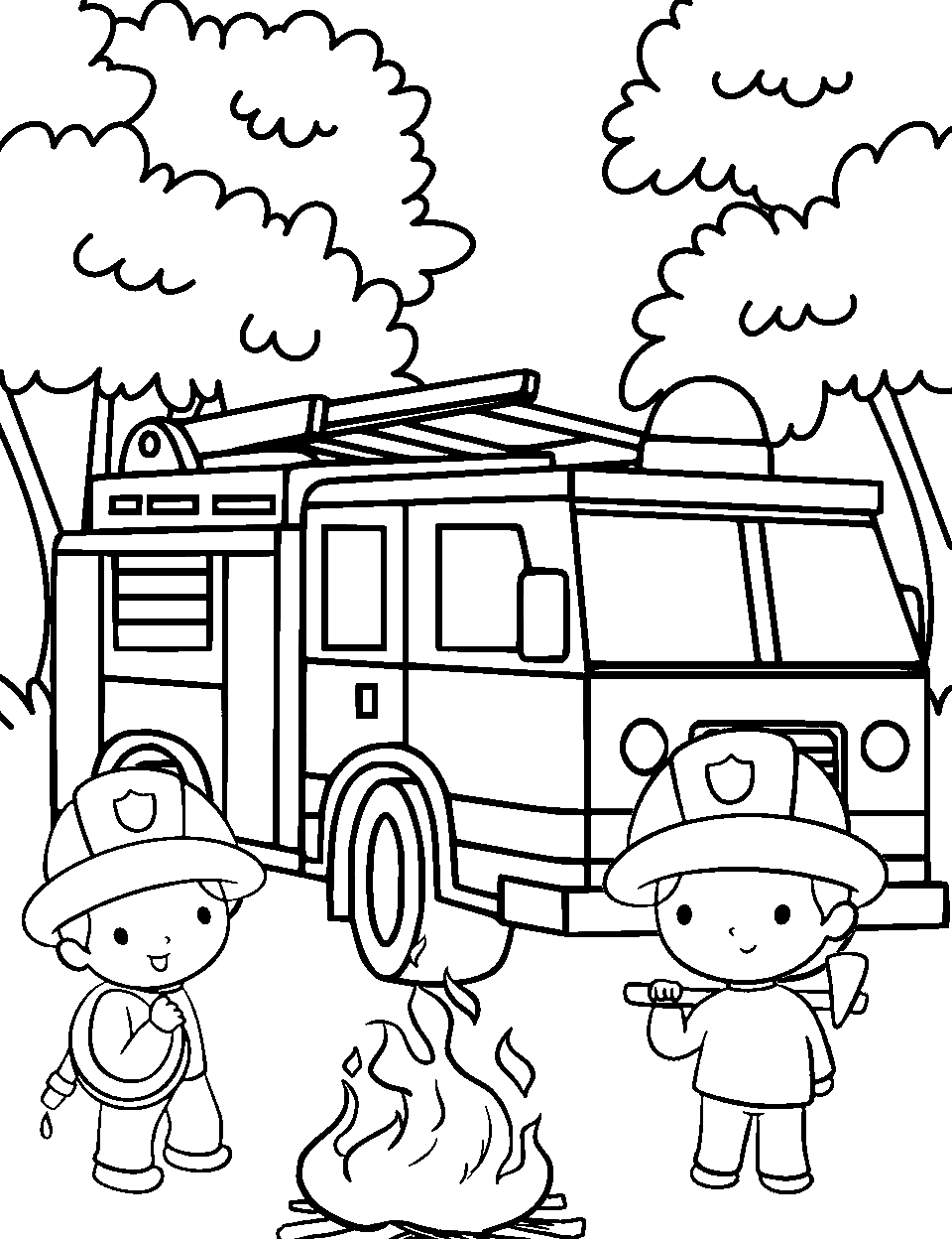 35 Fire Truck Coloring Pages Fun Printable Sheets