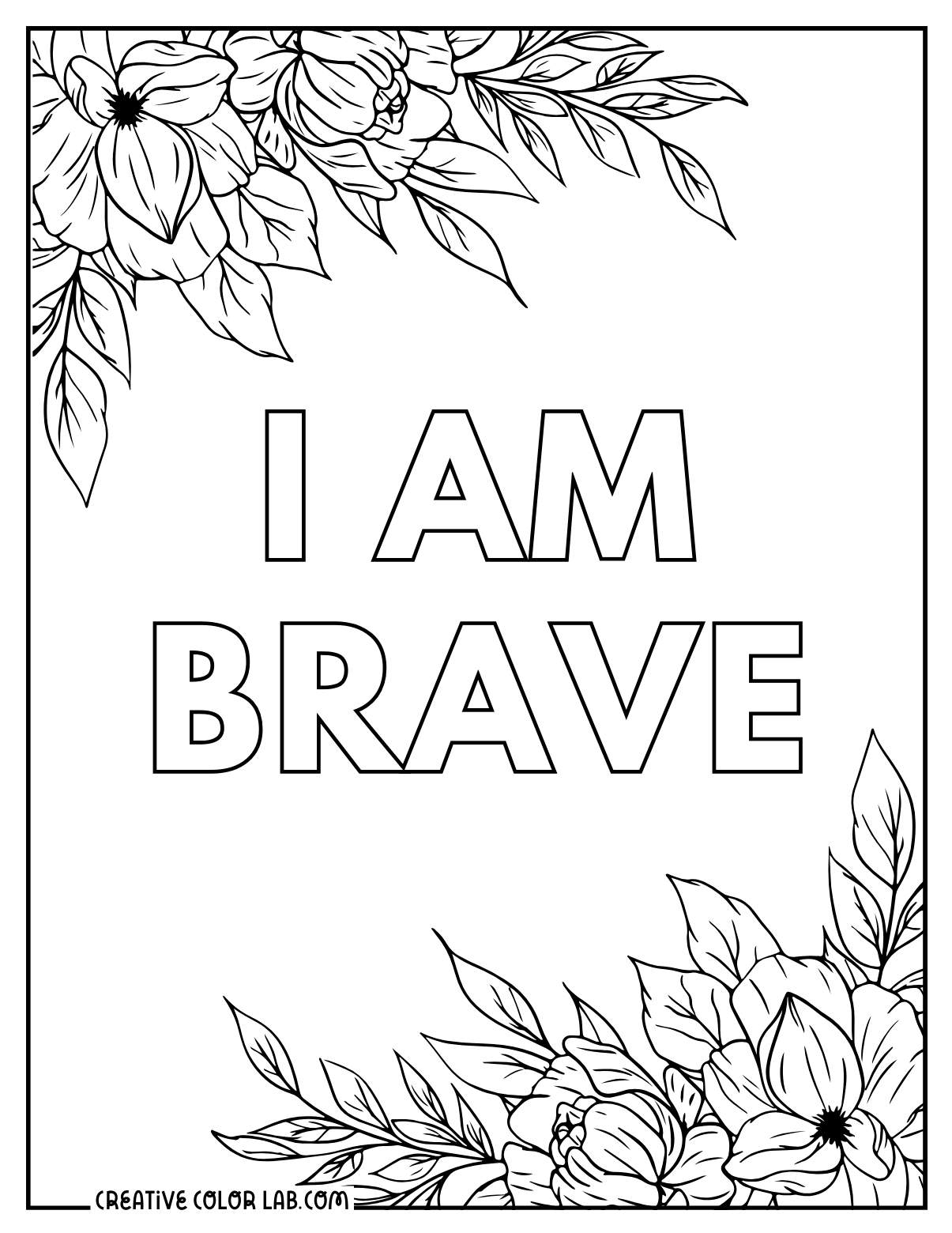 Positive Affirmation Coloring Pages Printable Positive Affirmation Coloring Pages Printable
