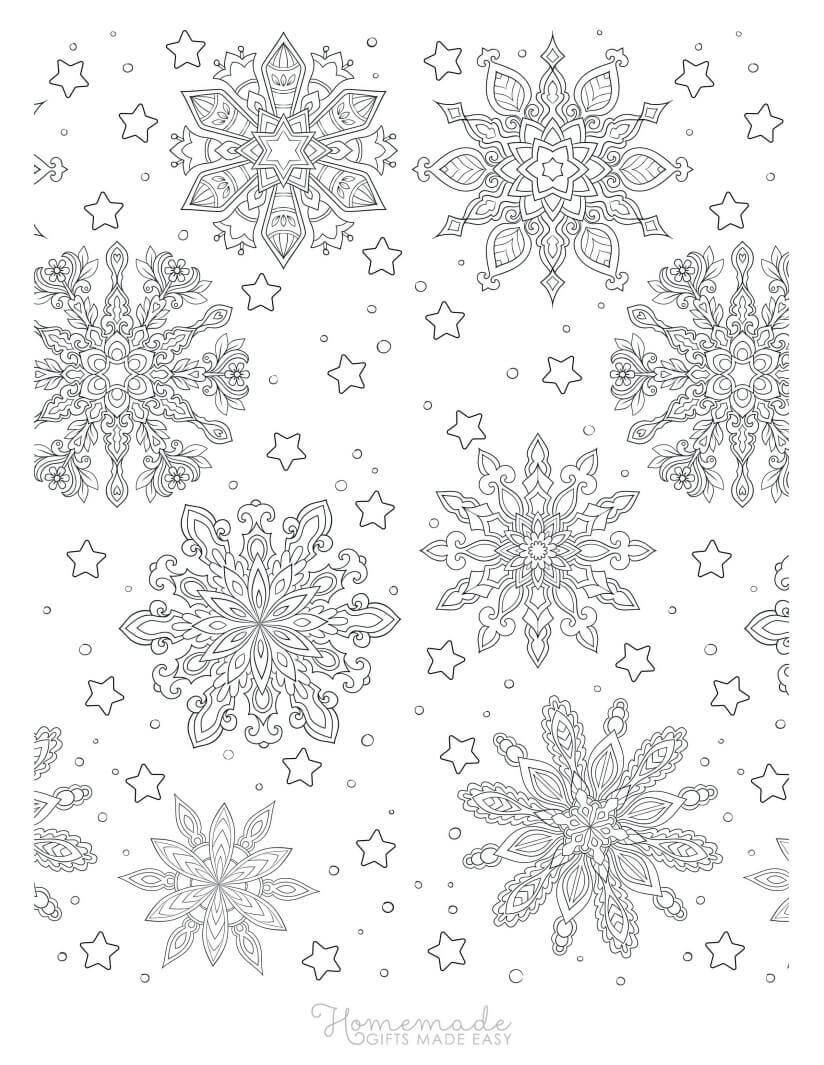 Free Printable Coloring Pages Of Snowflakes