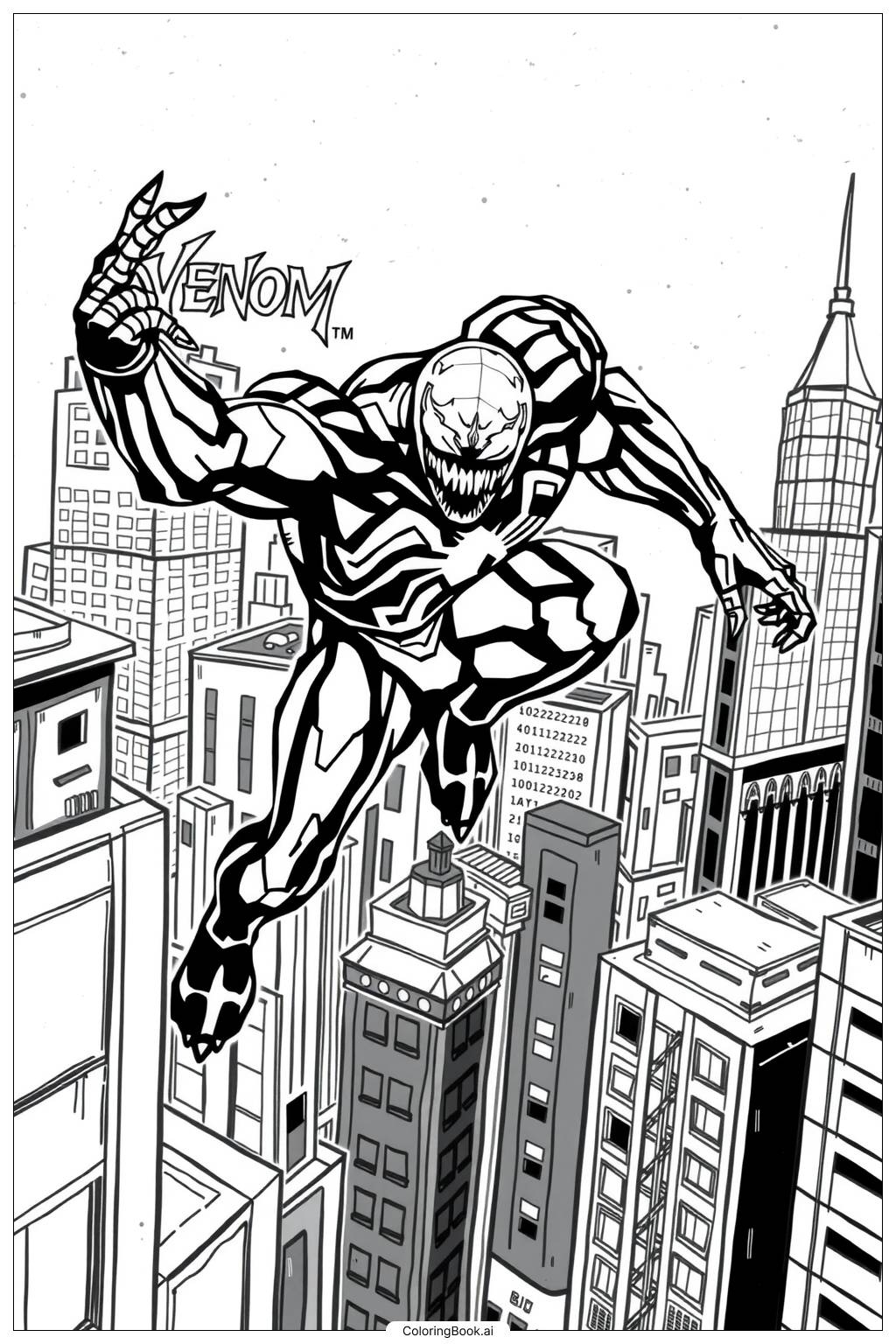 Free Venom Coloring Pages