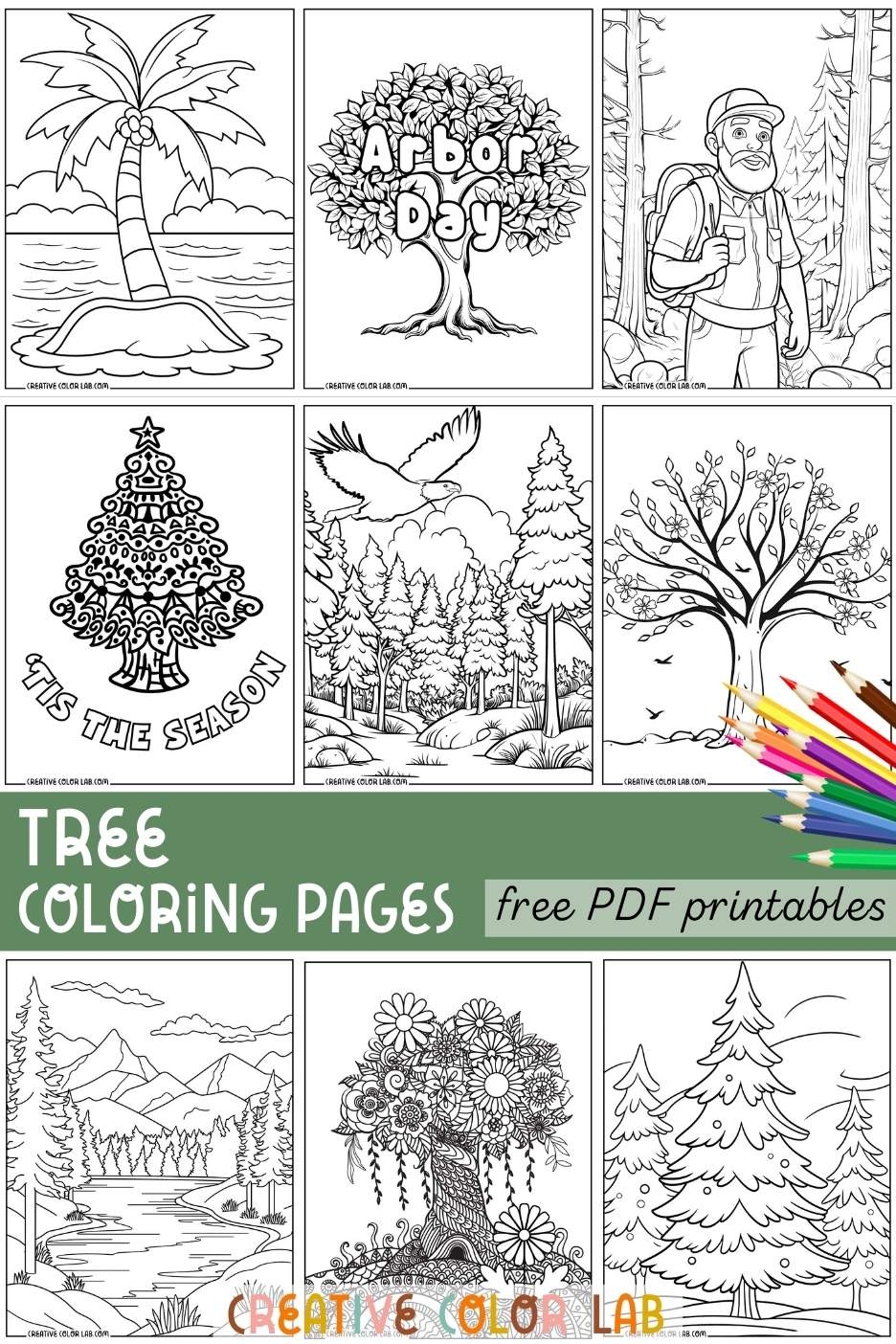 Tree Coloring Pages Free Printable Tree Coloring Pages Free Printable