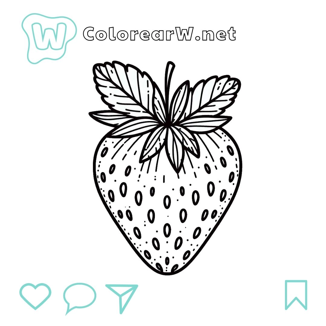 36 Strawberry Coloring Pages Free PDF Download