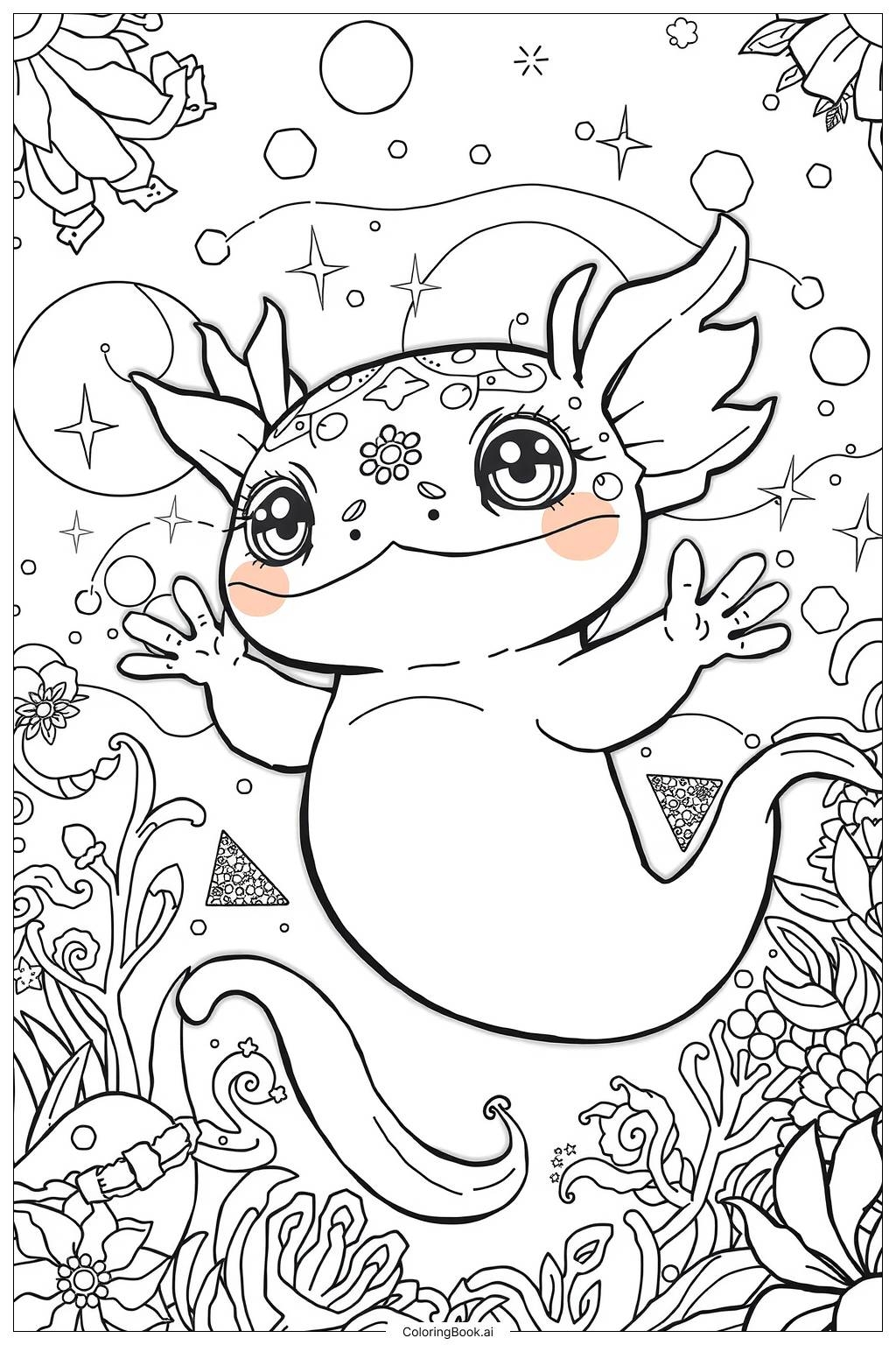 37 Axolotl Coloring Pages Free PDF U0026 PNG Printables 