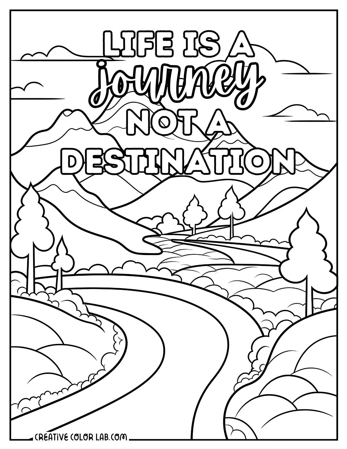 37 Inspirational Quotes Coloring Pages Positive PDF Printables