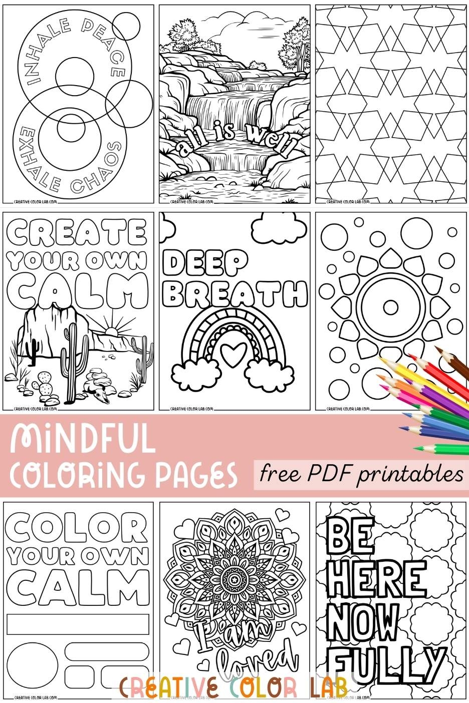 Mindfulness Coloring Pages Printable Pdf Mindfulness Coloring Pages Printable Pdf
