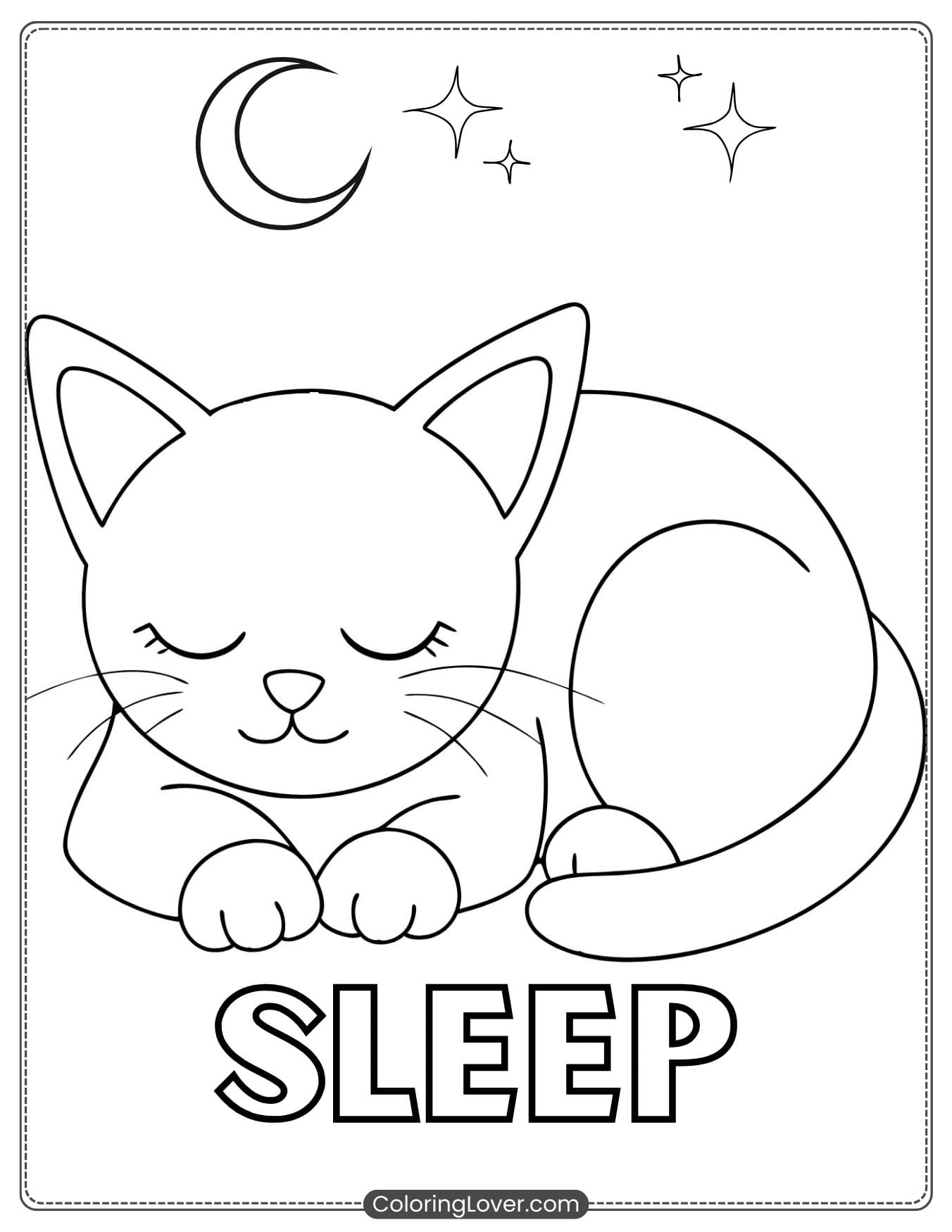 Kitten Coloring Page Printable Kitten Coloring Page Printable