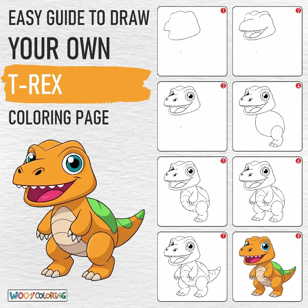 38 T Rex Coloring Pages Free PDF To Print Woo Coloring 38 T Rex Coloring Pages Free PDF To Print Woo Coloring