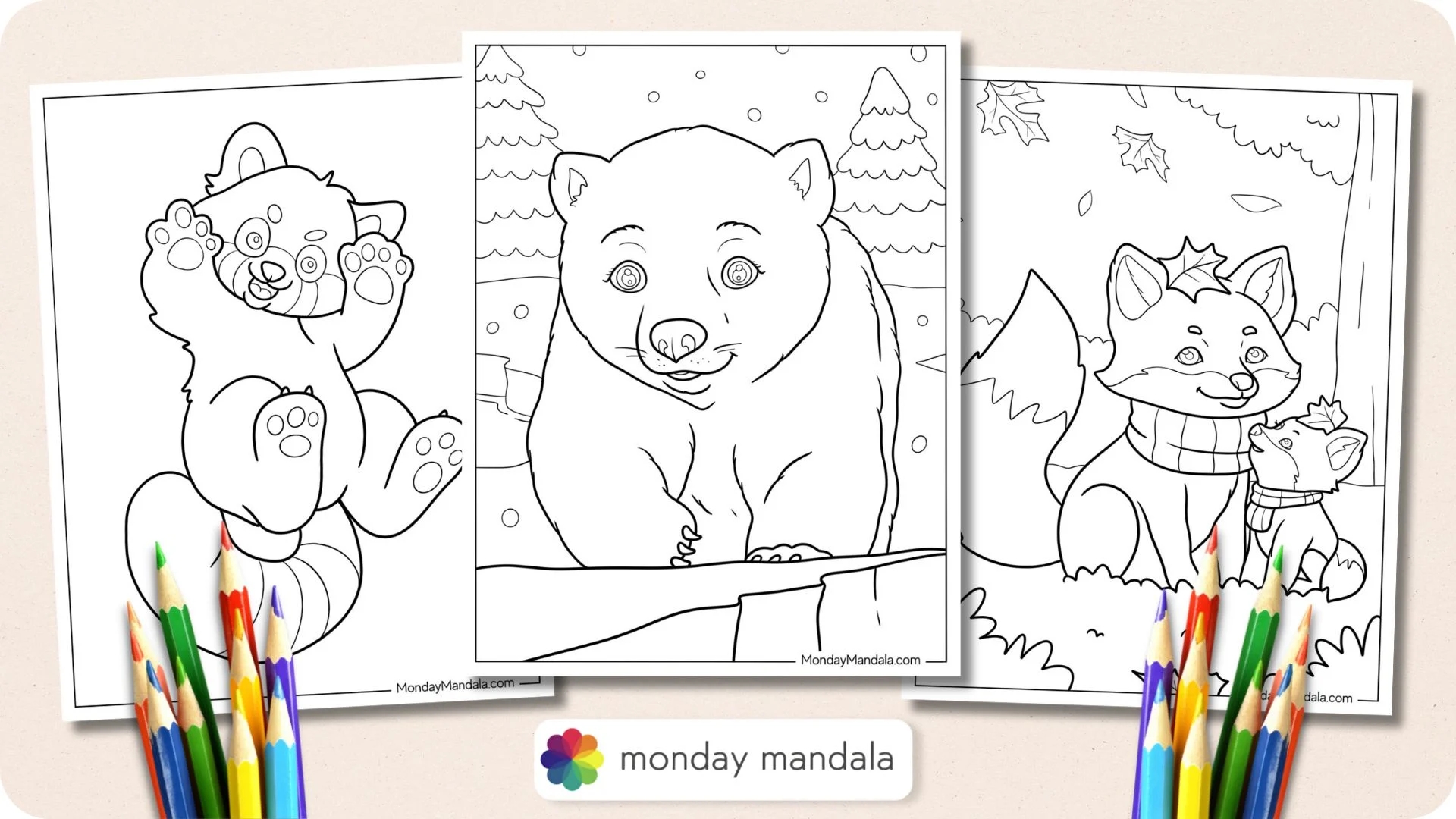 40 Cute Animals Coloring Pages Free PDF Printables 
