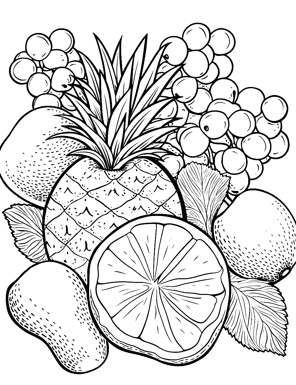40 Fruit Coloring Pages Free Cute Sheets
