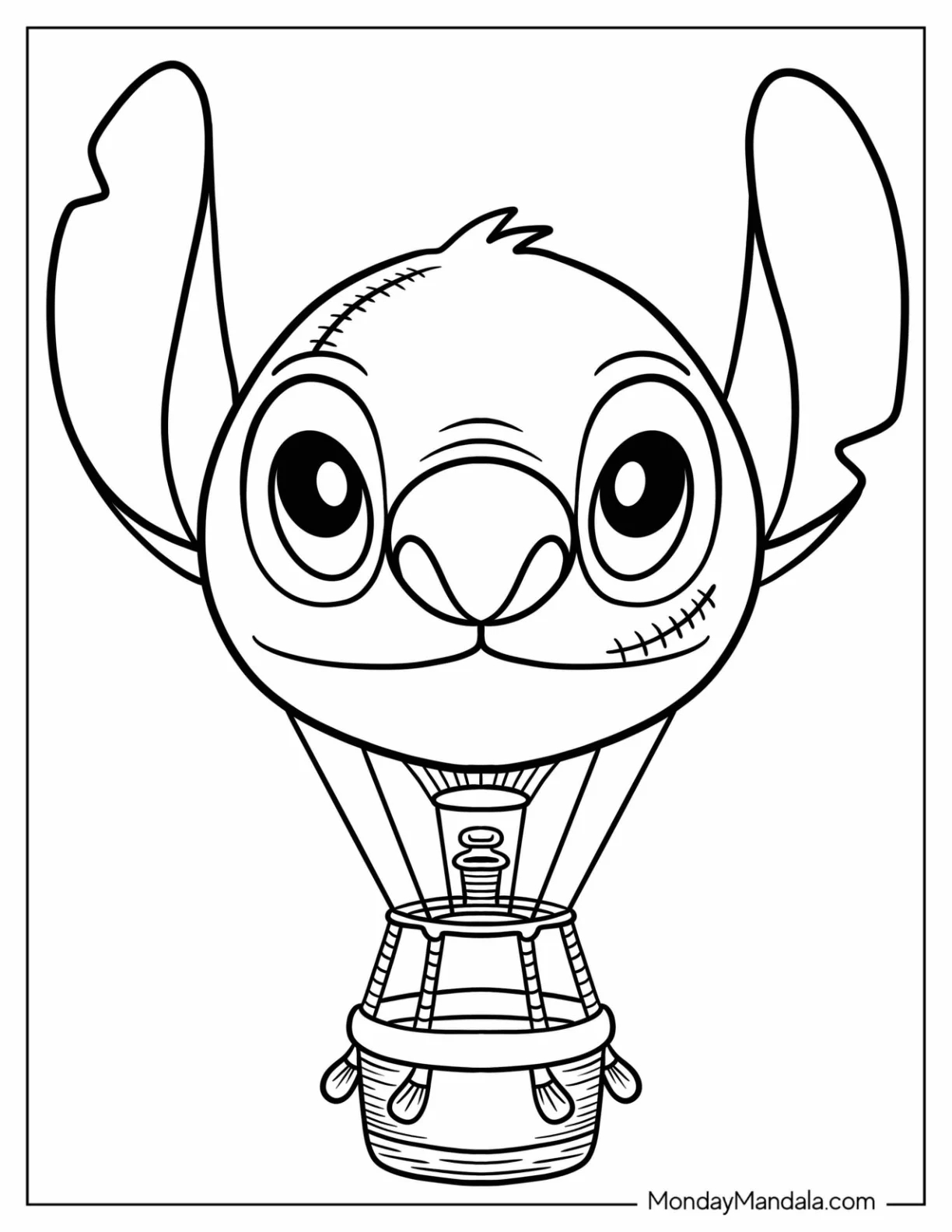 Free Printable Hot Air Balloon Coloring Pages