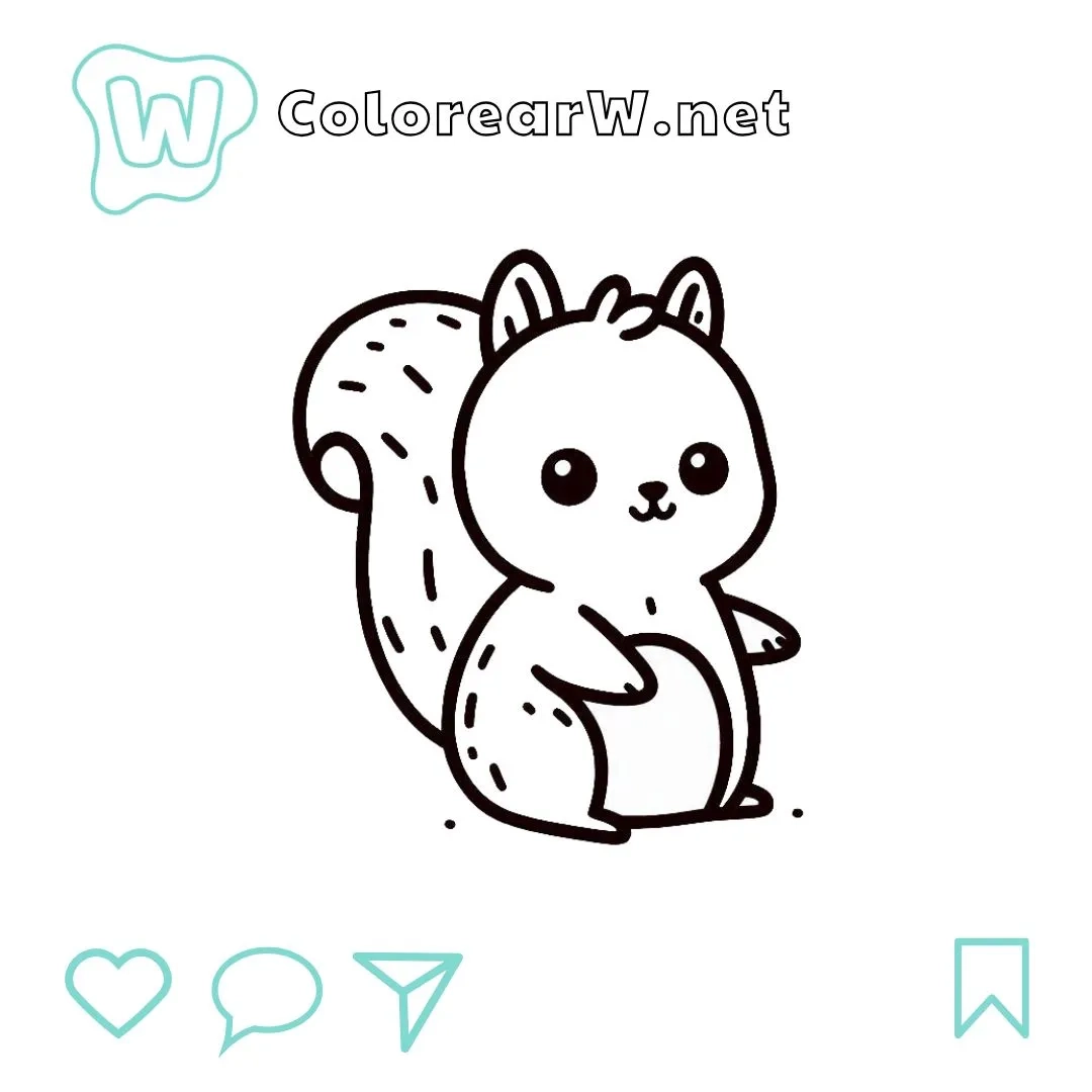 Free Printable Squirrel Coloring Pages