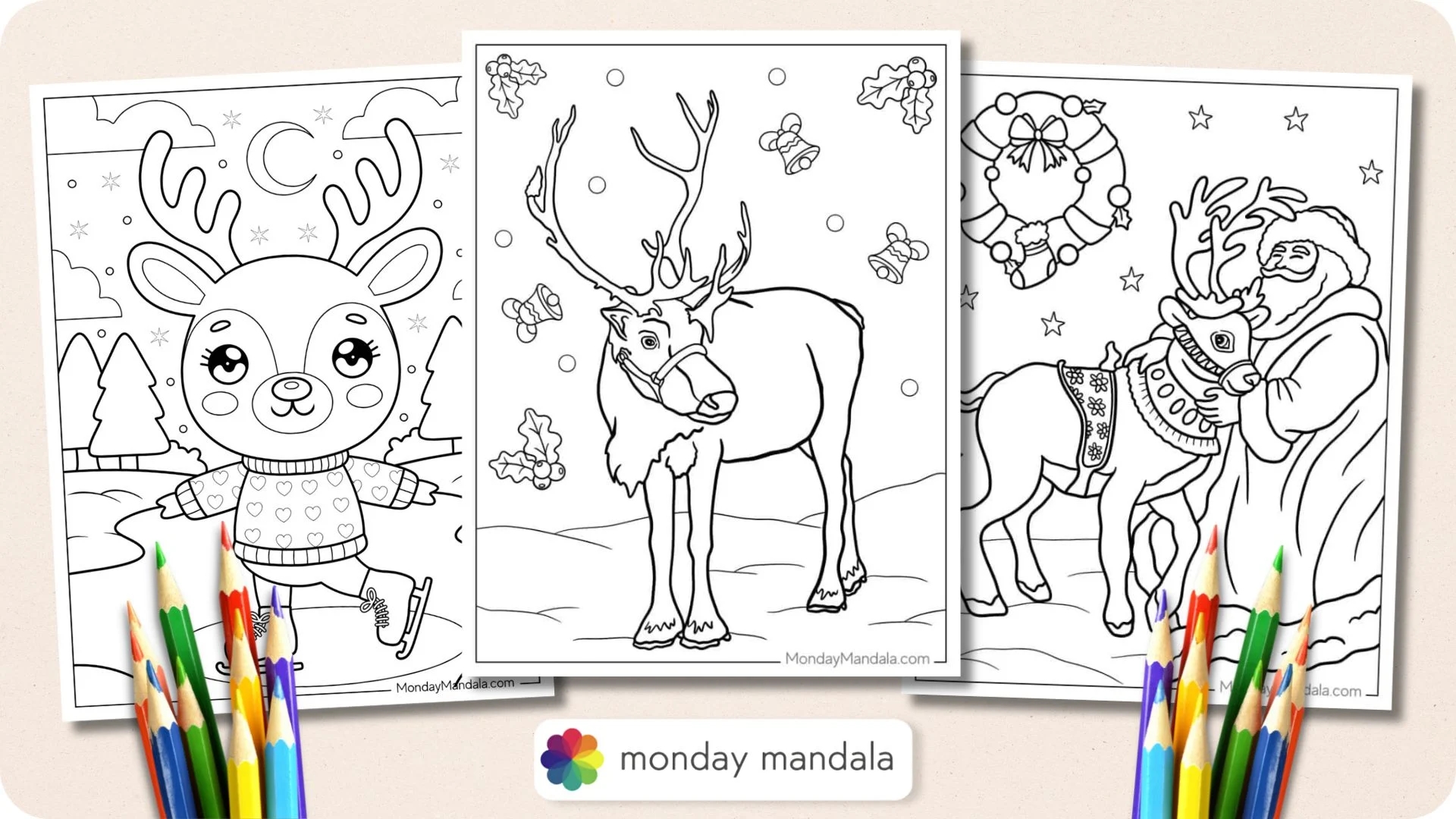 42 Reindeer Coloring Pages Free PDF Printables 42 Reindeer Coloring Pages Free PDF Printables