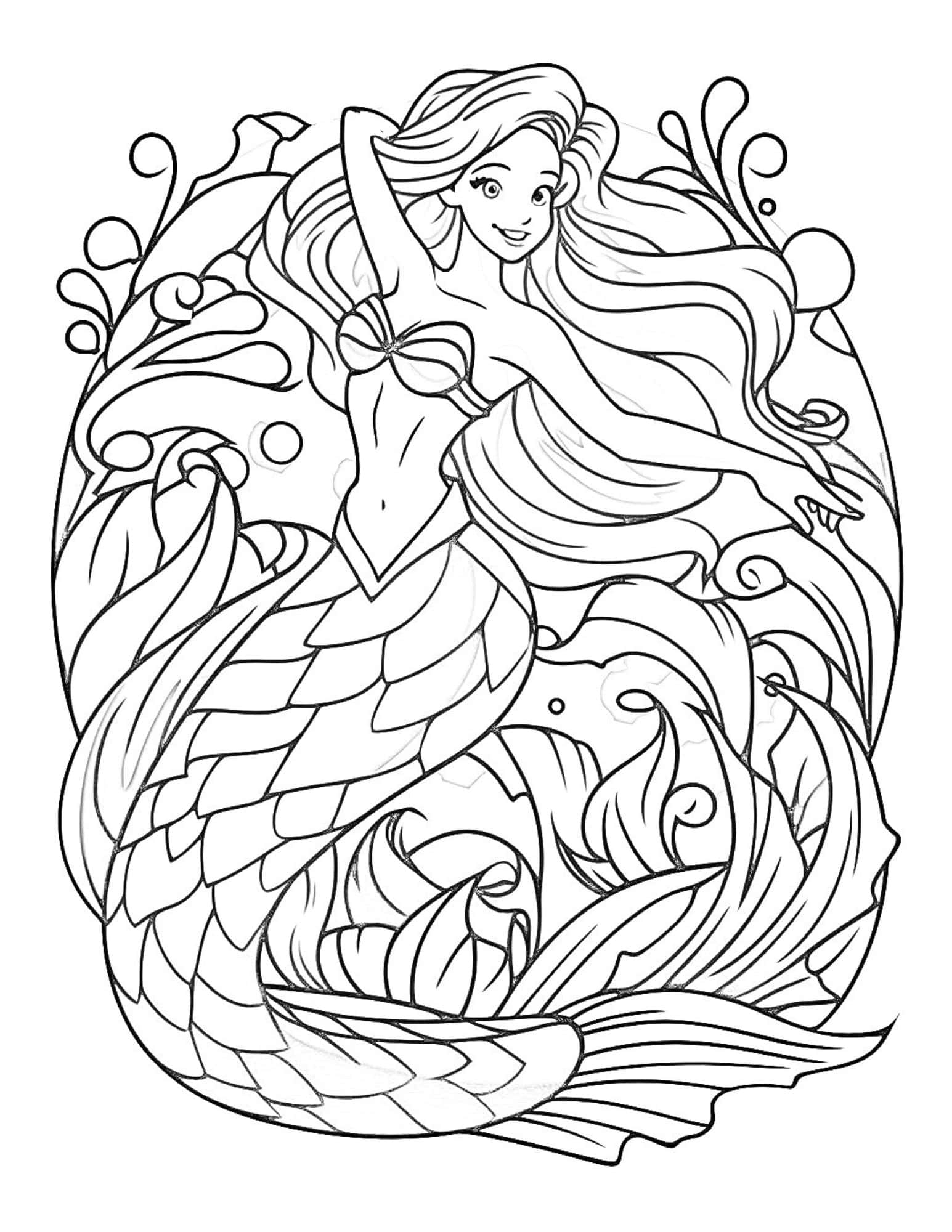 Free Printable Coloring Pages Mermaids