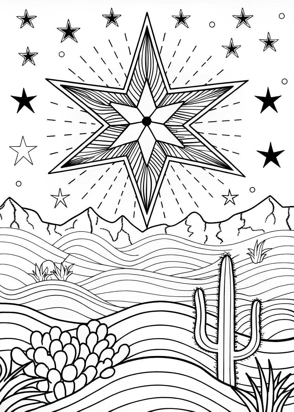 46 Star Coloring Pages