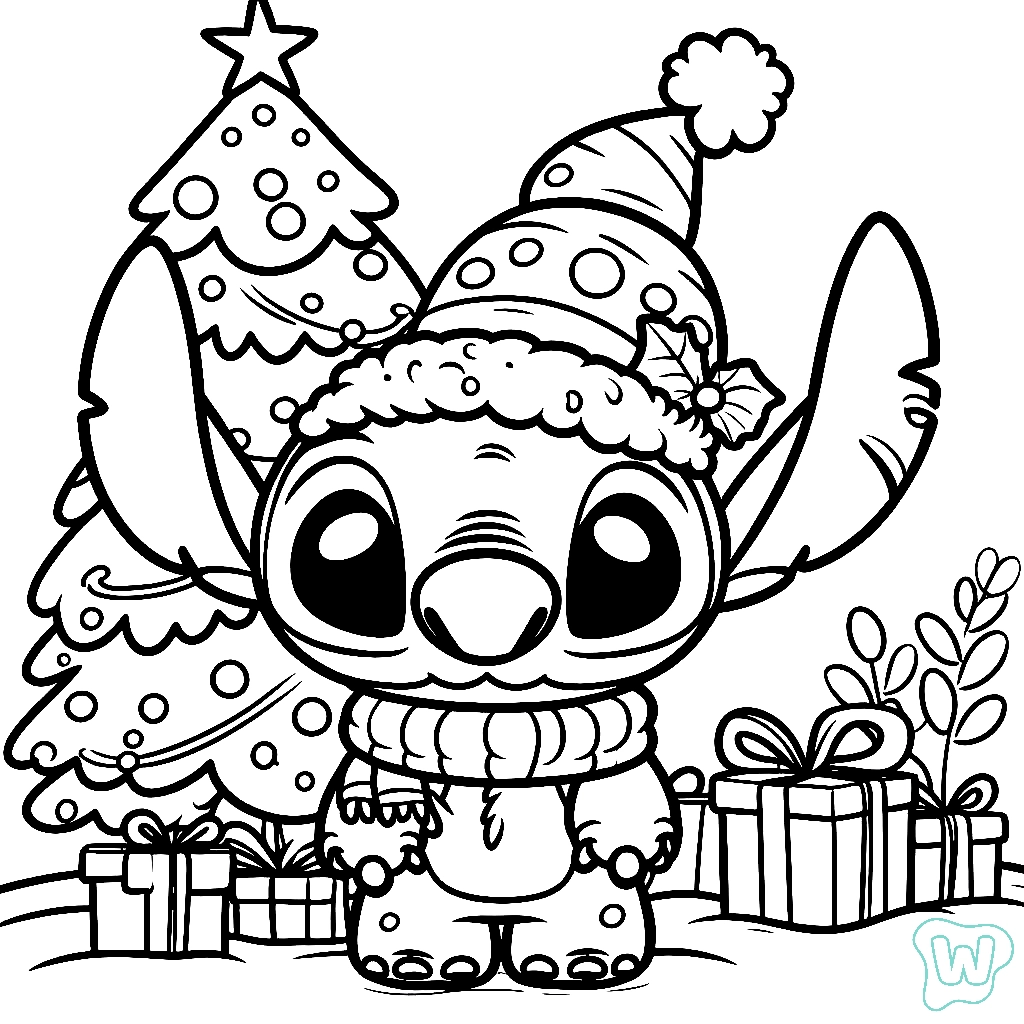 47 Stitch Christmas Coloring Pages Print PDF Free 47 Stitch Christmas Coloring Pages Print PDF Free