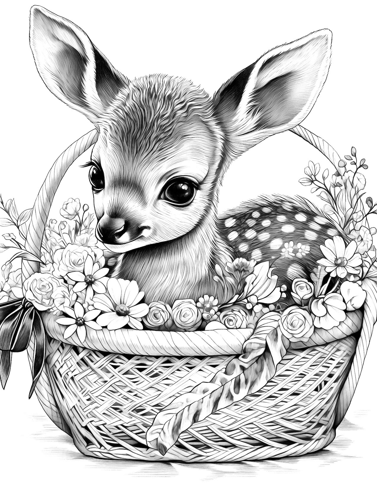 Deer Coloring Page Printable Deer Coloring Page Printable