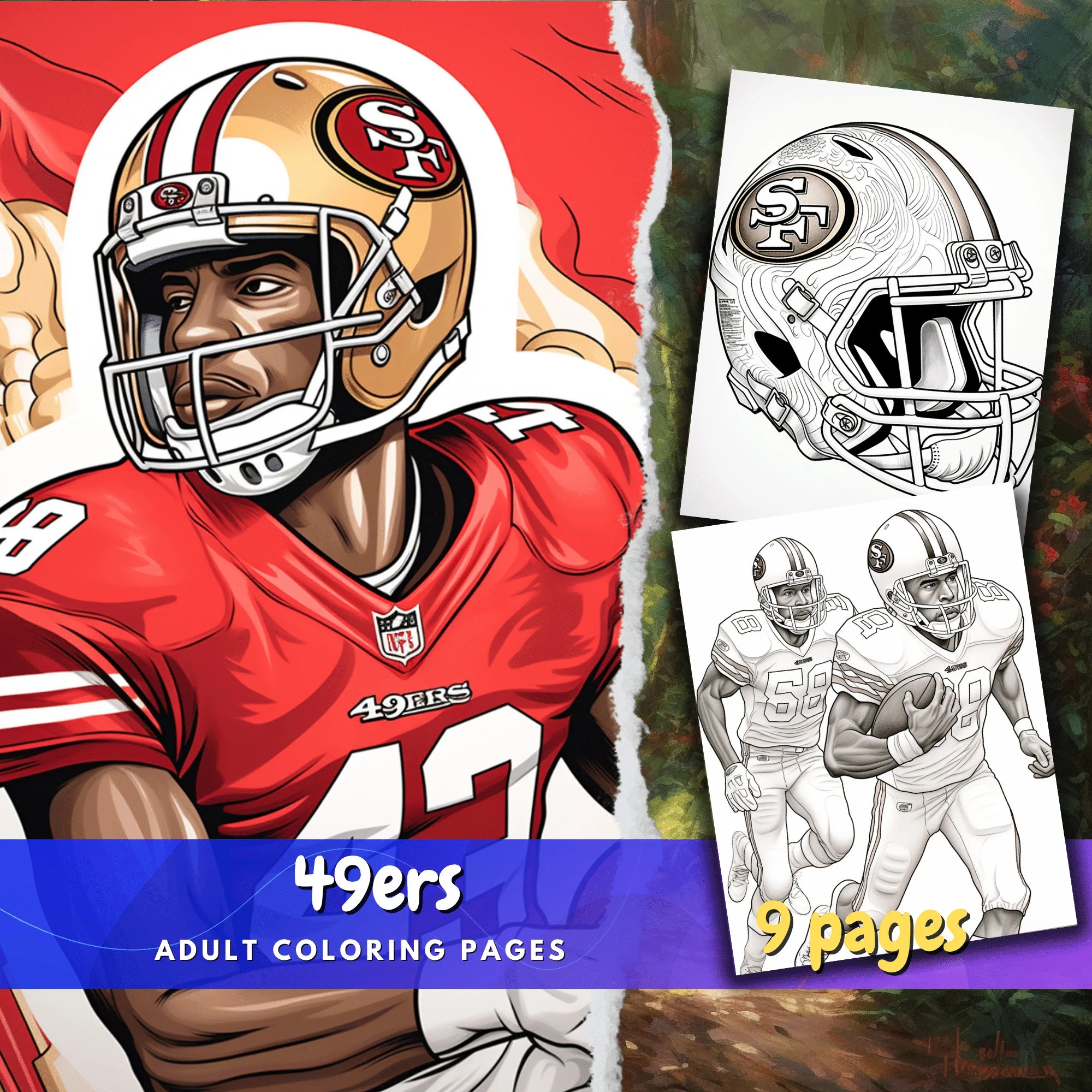 49ers Coloring Pages For Football Fans And Fun Adult Greyscale Color Therapy Etsy 49ers Coloring Pages For Football Fans And Fun Adult Greyscale Color Therapy Etsy
