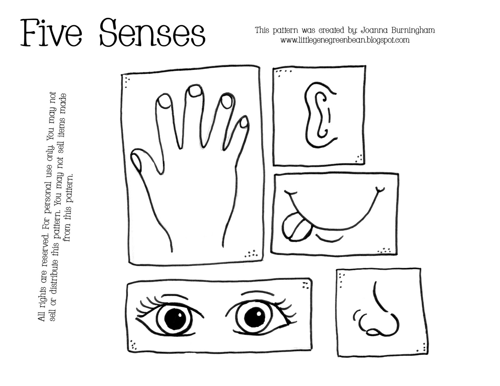  5 Senses Coloring Pages U0026 Books 100 FREE And Printable 