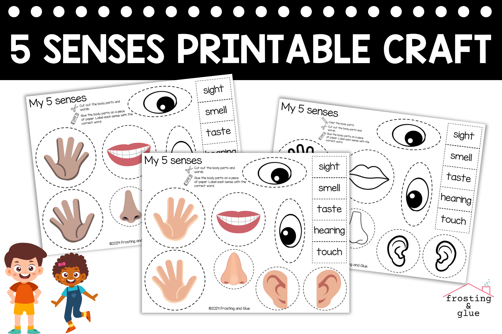 Printable Five Senses Coloring Pages For Preschool Printable Five Senses Coloring Pages For Preschool