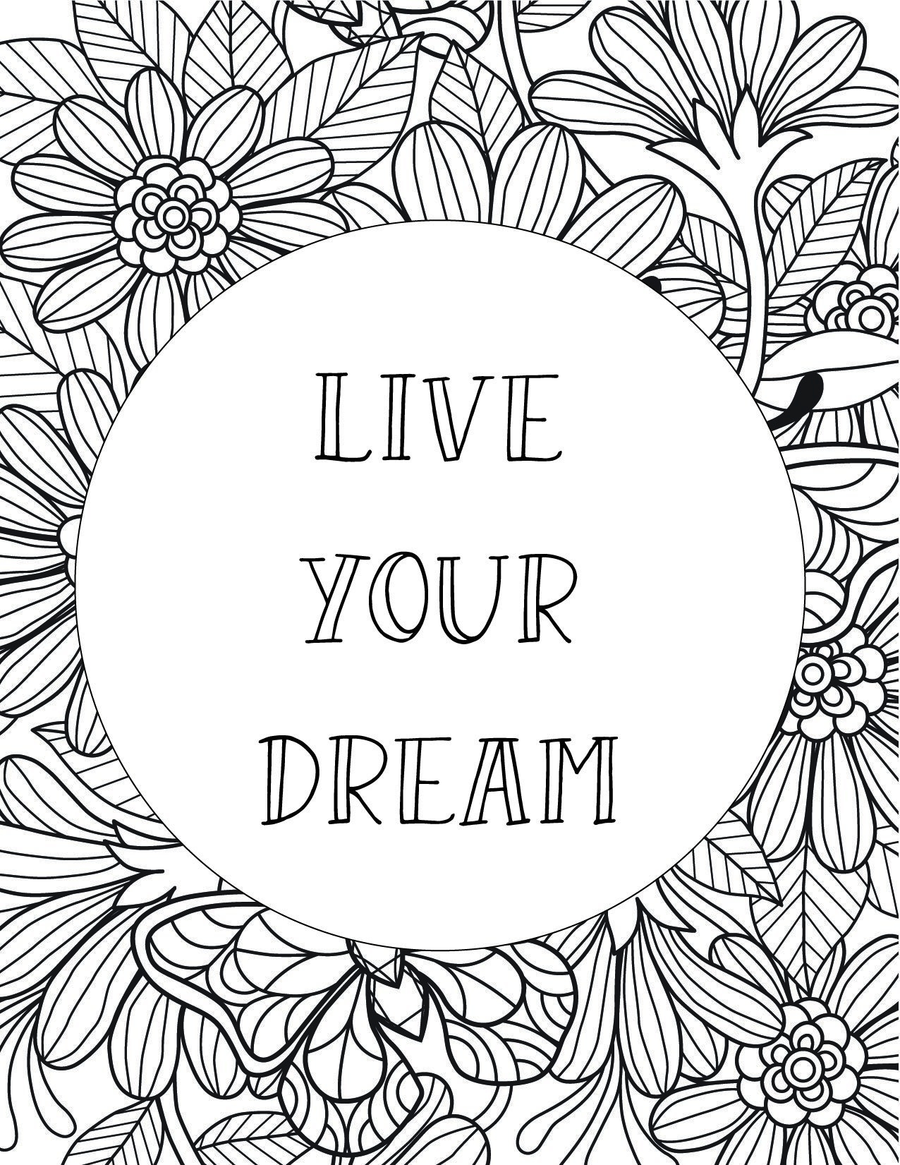50 Best Printable Inspirational Quote Coloring Pages World Of Printables