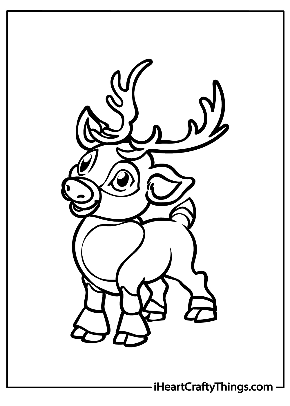 50 Christmas Reindeer Coloring Pages 100 Free Printables 