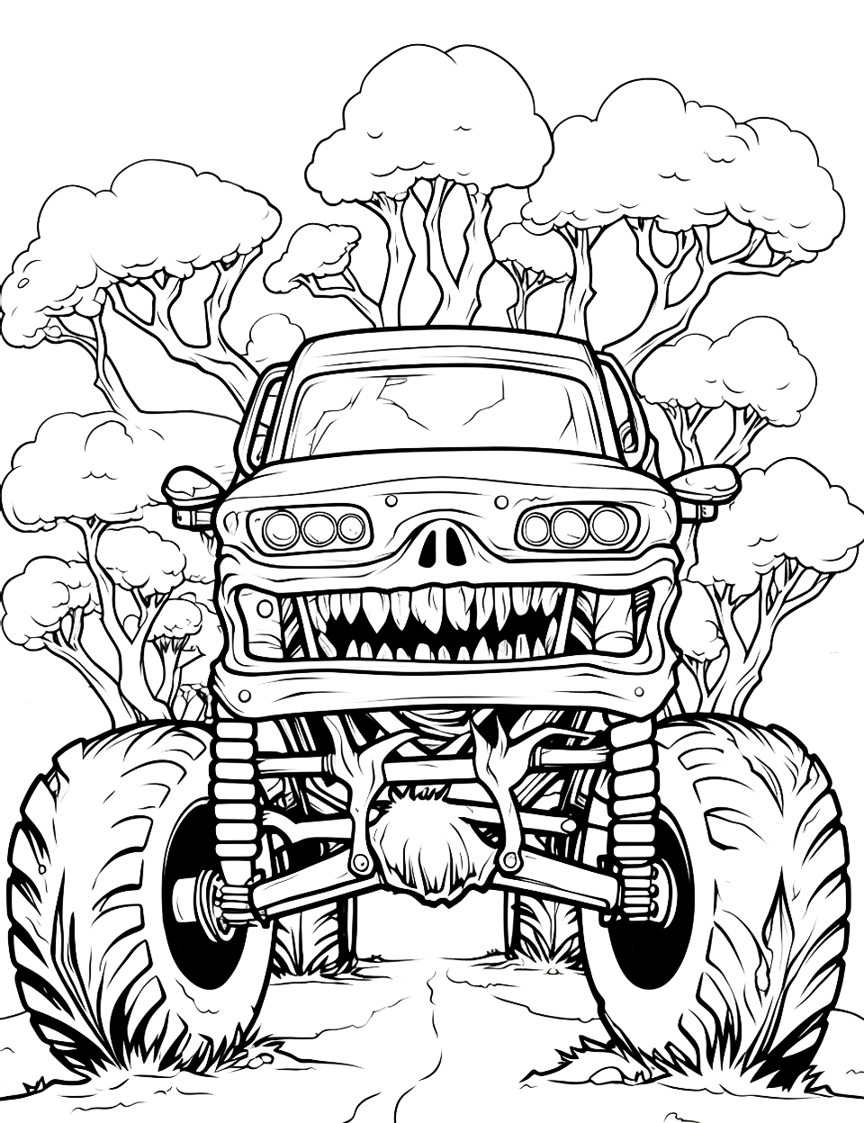 50 Monster Truck Coloring Pages Fun Printable Sheets