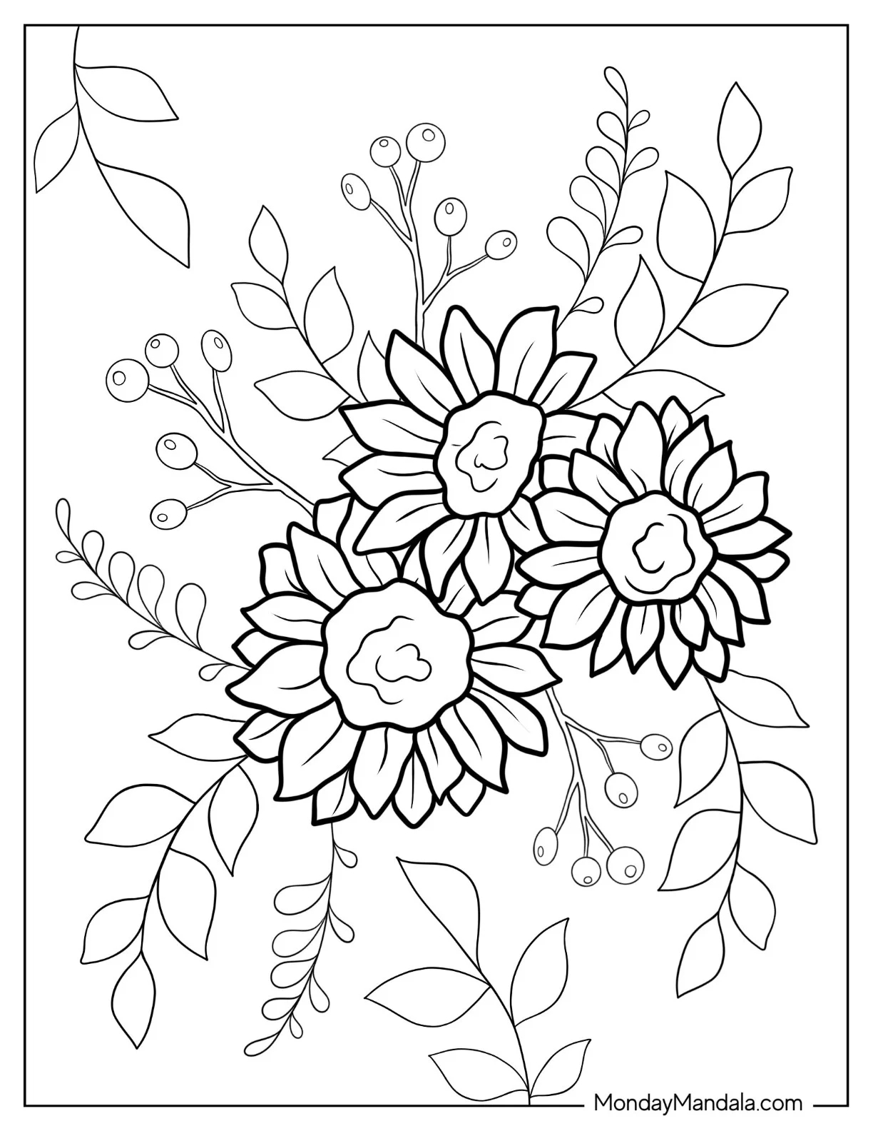53 Flower Coloring Pages Free PDF Printables 53 Flower Coloring Pages Free PDF Printables