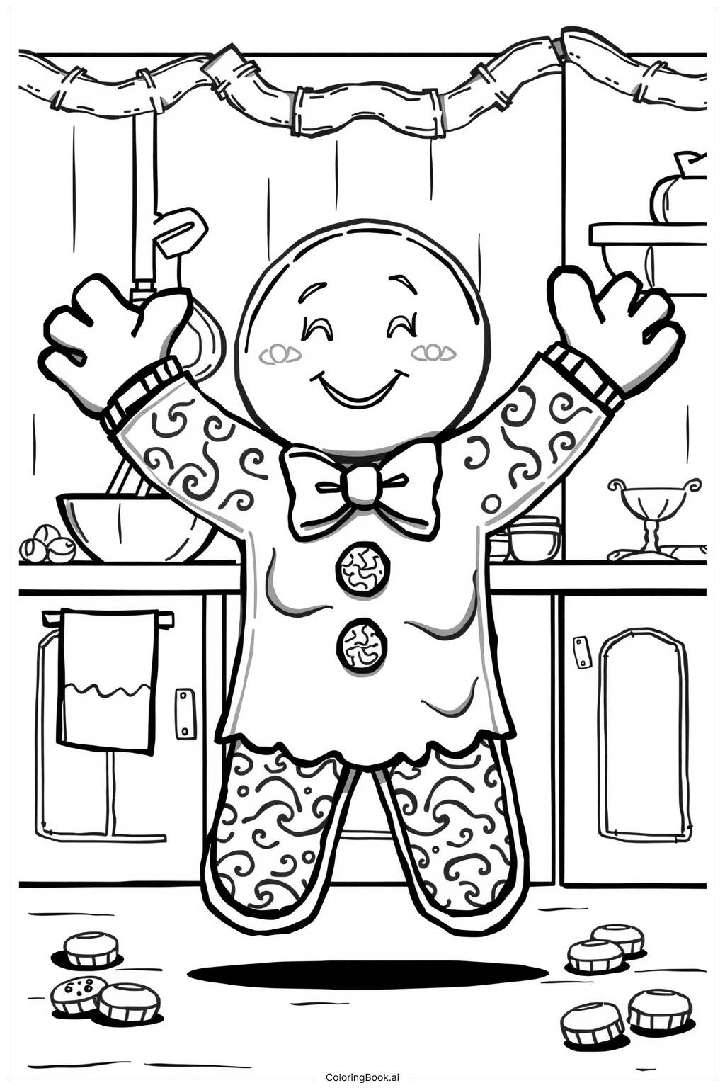 53 Gingerbread Coloring Pages Free PDF U0026 PNG Printables 