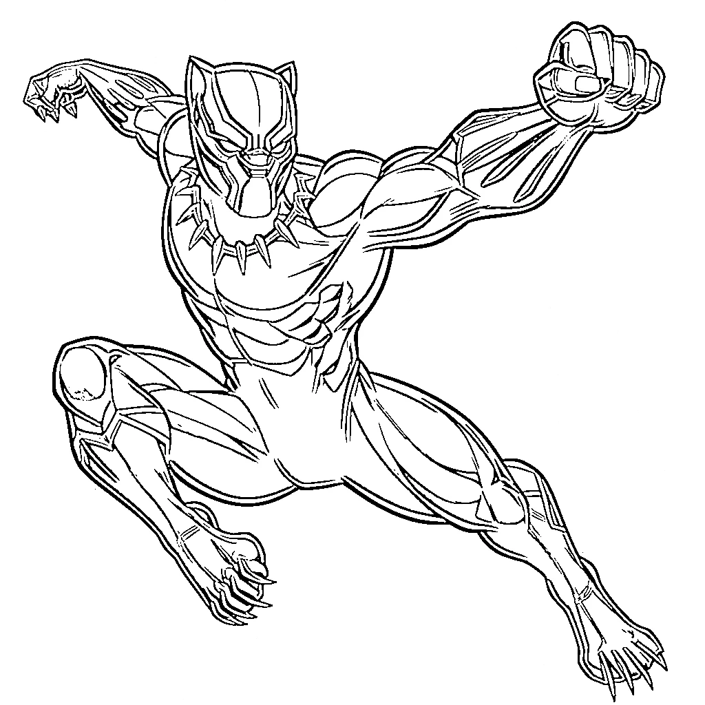 54 Black Panther Coloring Pages Free Free The Wakanda Hero