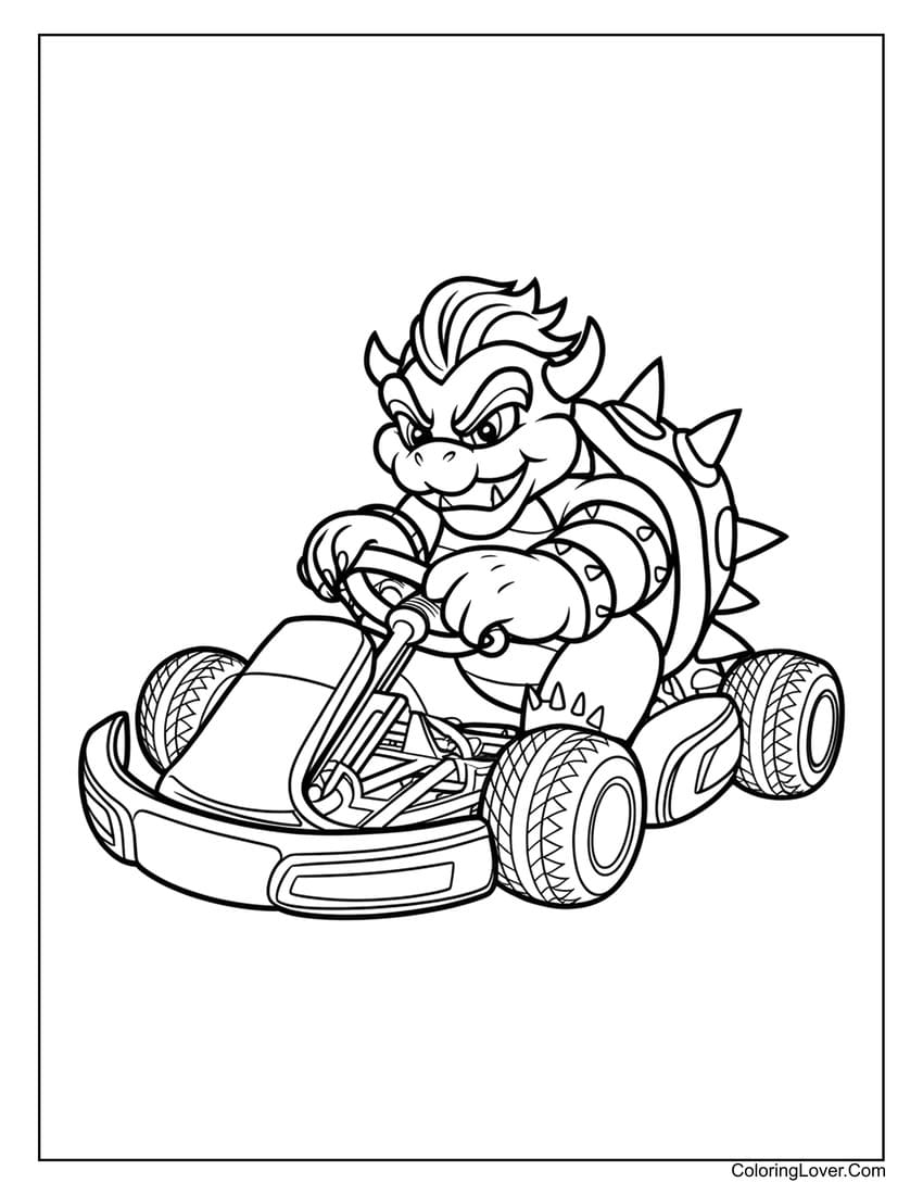 Mario Kart Free Coloring Pages Mario Kart Free Coloring Pages