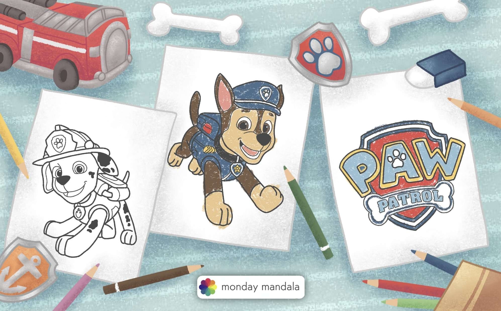 Free Coloring Page Paw Patrol