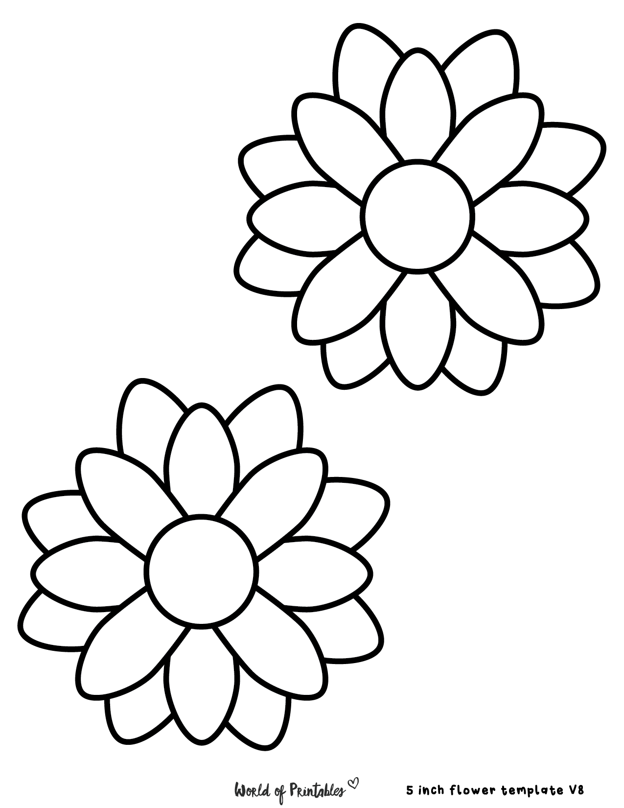 Printable Small Flower Coloring Pages Printable Small Flower Coloring Pages