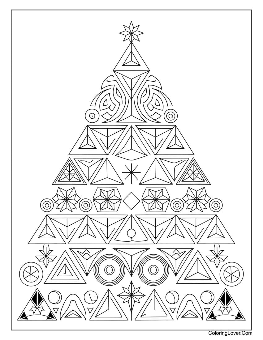 60 Christmas Tree Coloring Pages Free Printables For All Ages 