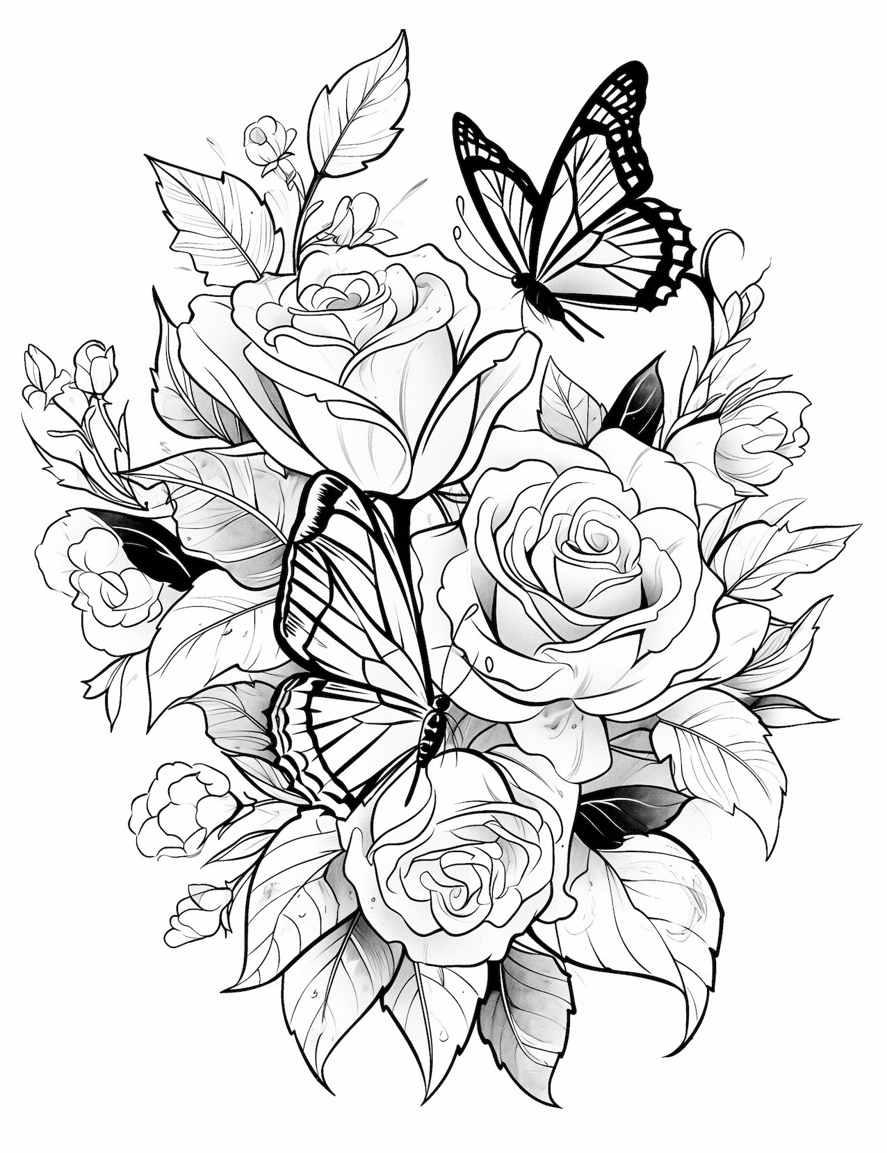 Roses Printable Coloring Pages Roses Printable Coloring Pages