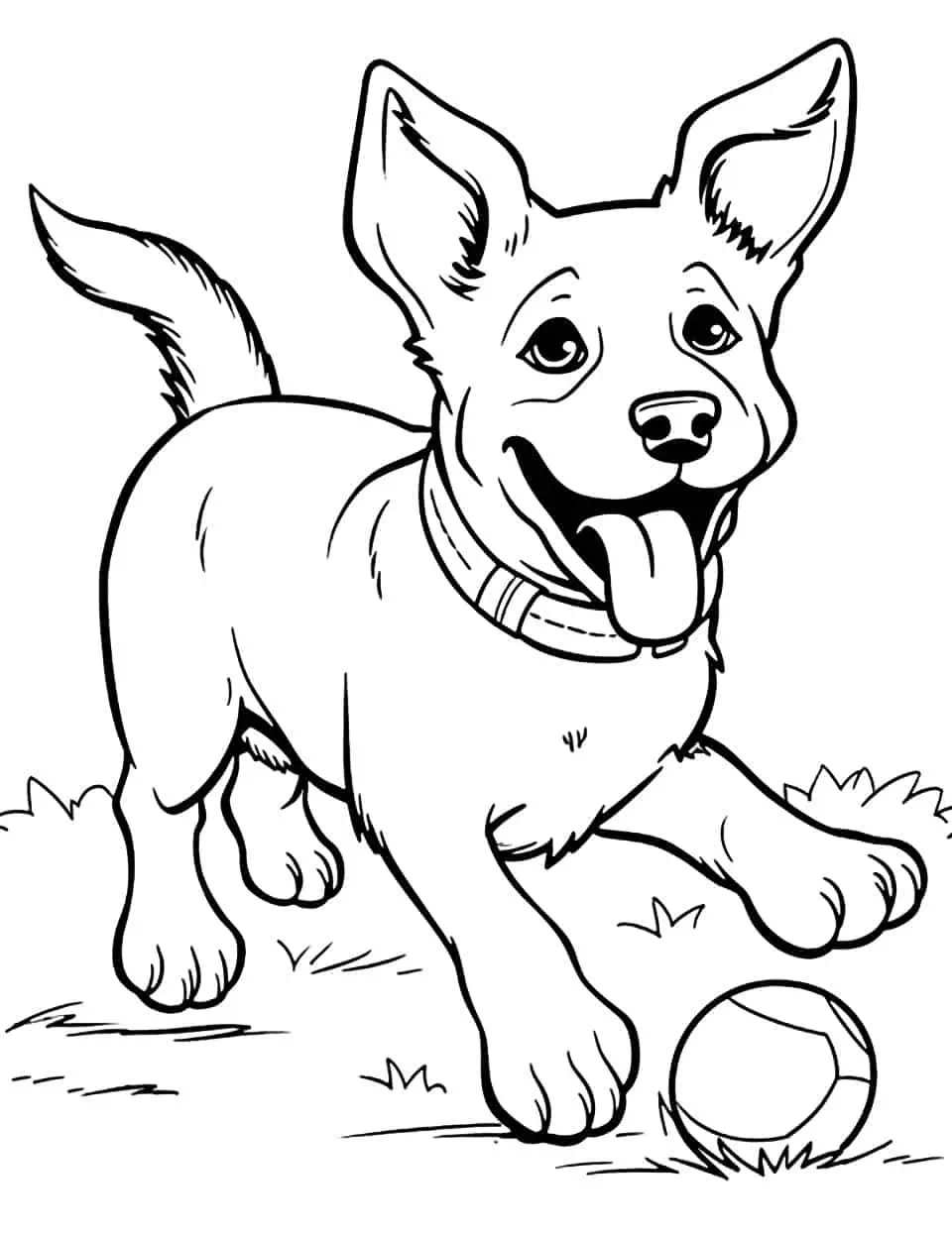 Printable Dog Coloring Page