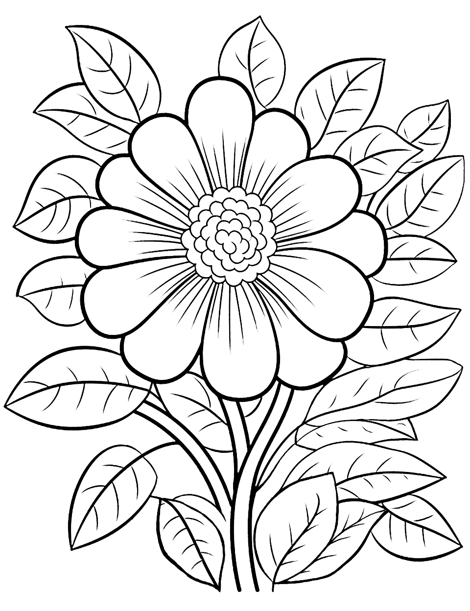 75 Flower Coloring Pages Free Cute Sheets
