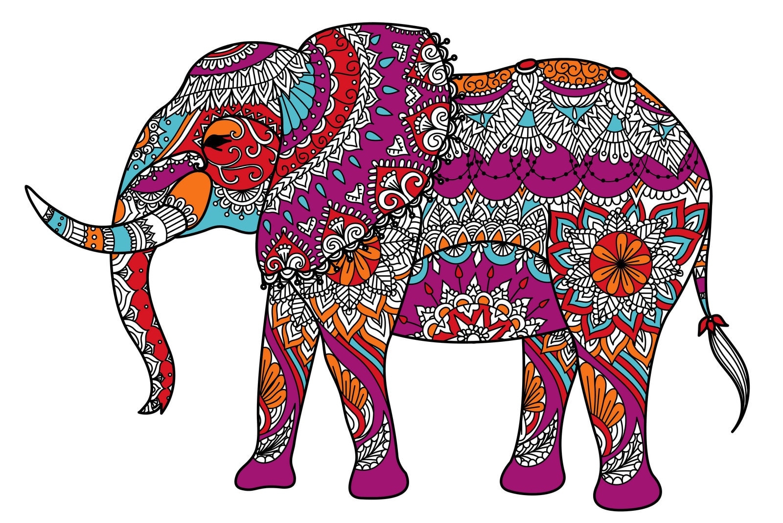 8 Elephant Adult Coloring Pages That Are Decorative Detailed At PrintColorFun 8 Elephant Adult Coloring Pages That Are Decorative Detailed At PrintColorFun
