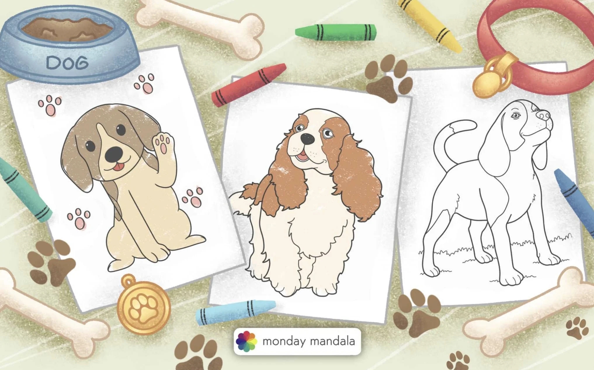 Free Dog Coloring Page Free Dog Coloring Page