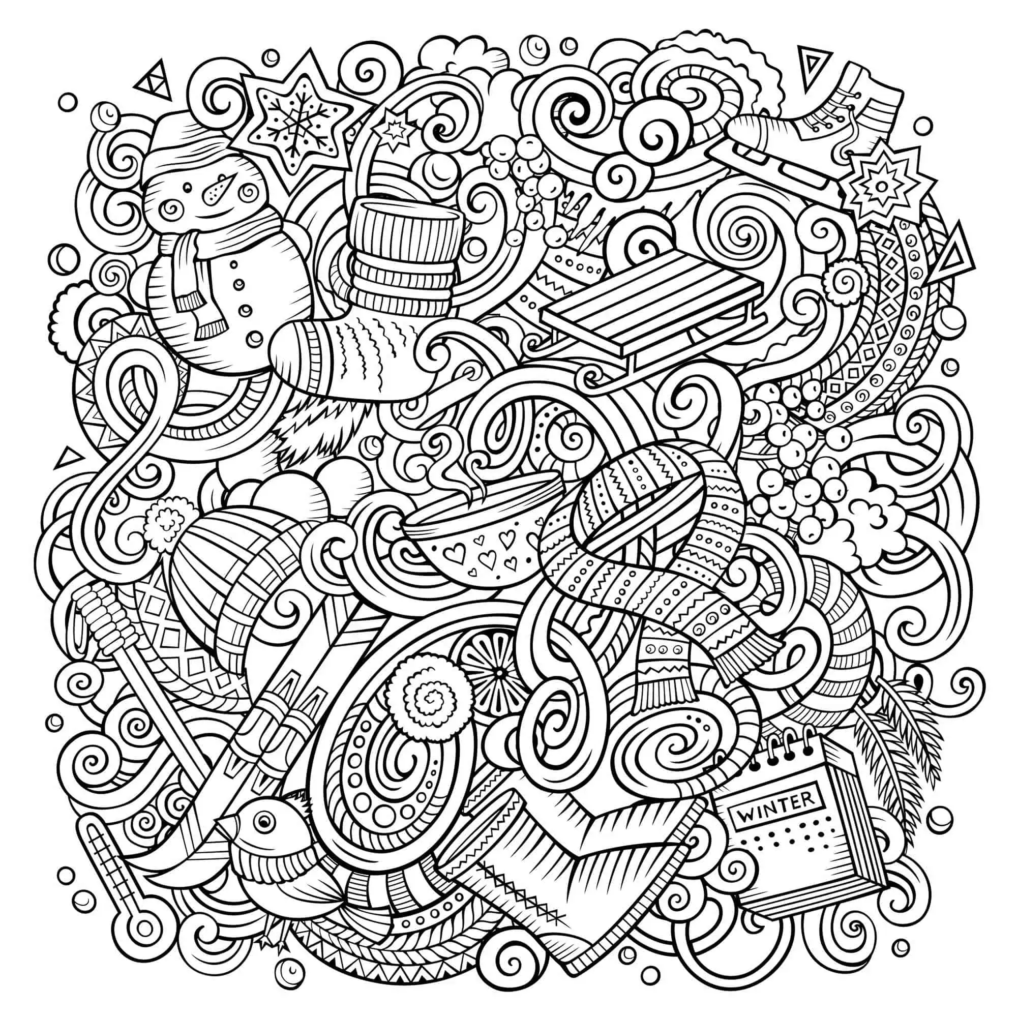 97 Free Adult Christmas Coloring Pages Printables Artsy Pretty Plants