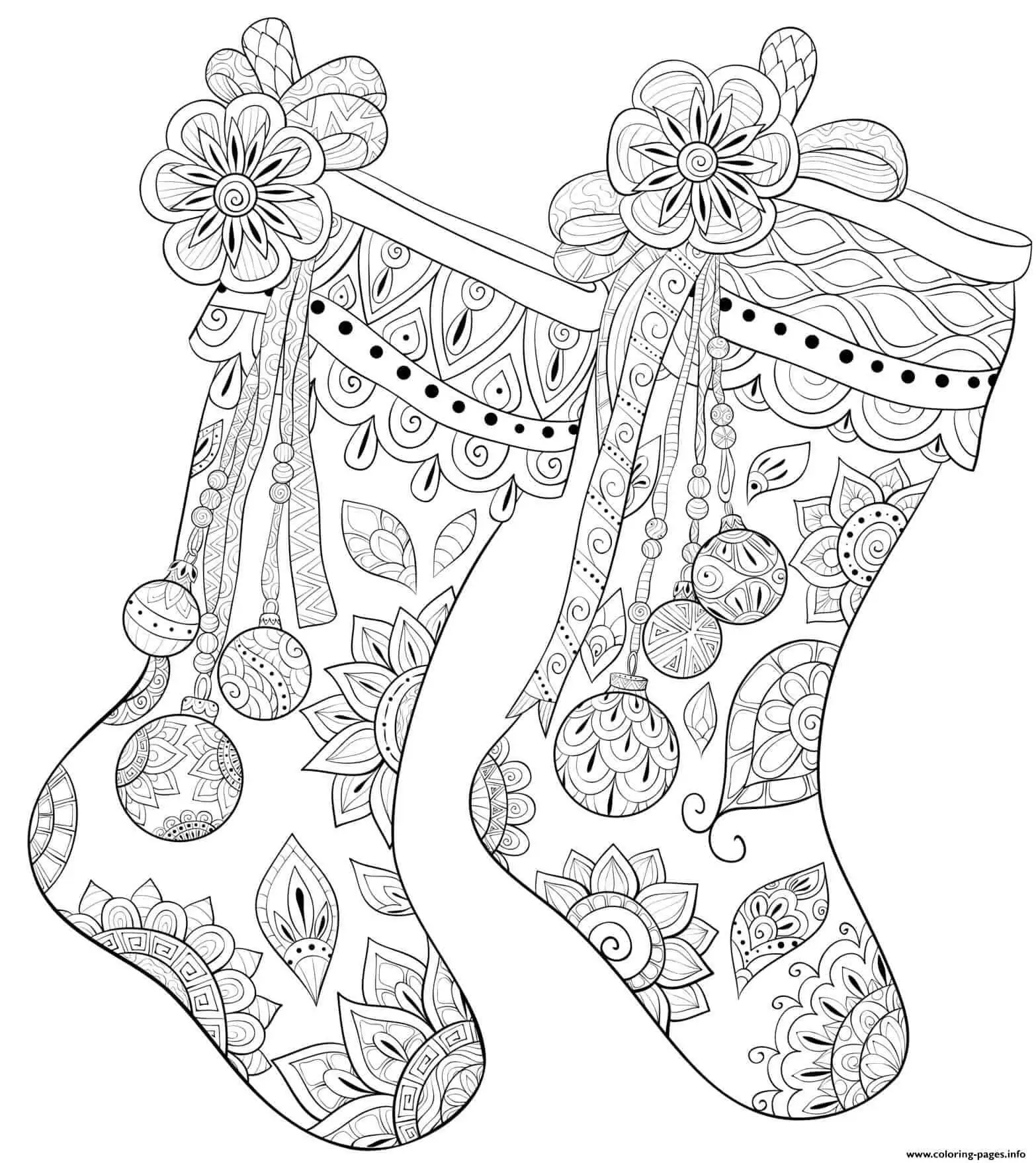 Free Printable Christmas Stocking Coloring Pages