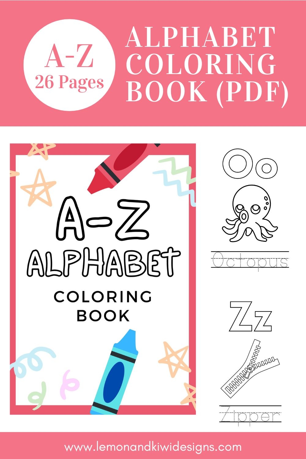 A Z PDF Tracing And Coloring Book Lemon And Kiwi Designs A Z PDF Tracing And Coloring Book Lemon And Kiwi Designs