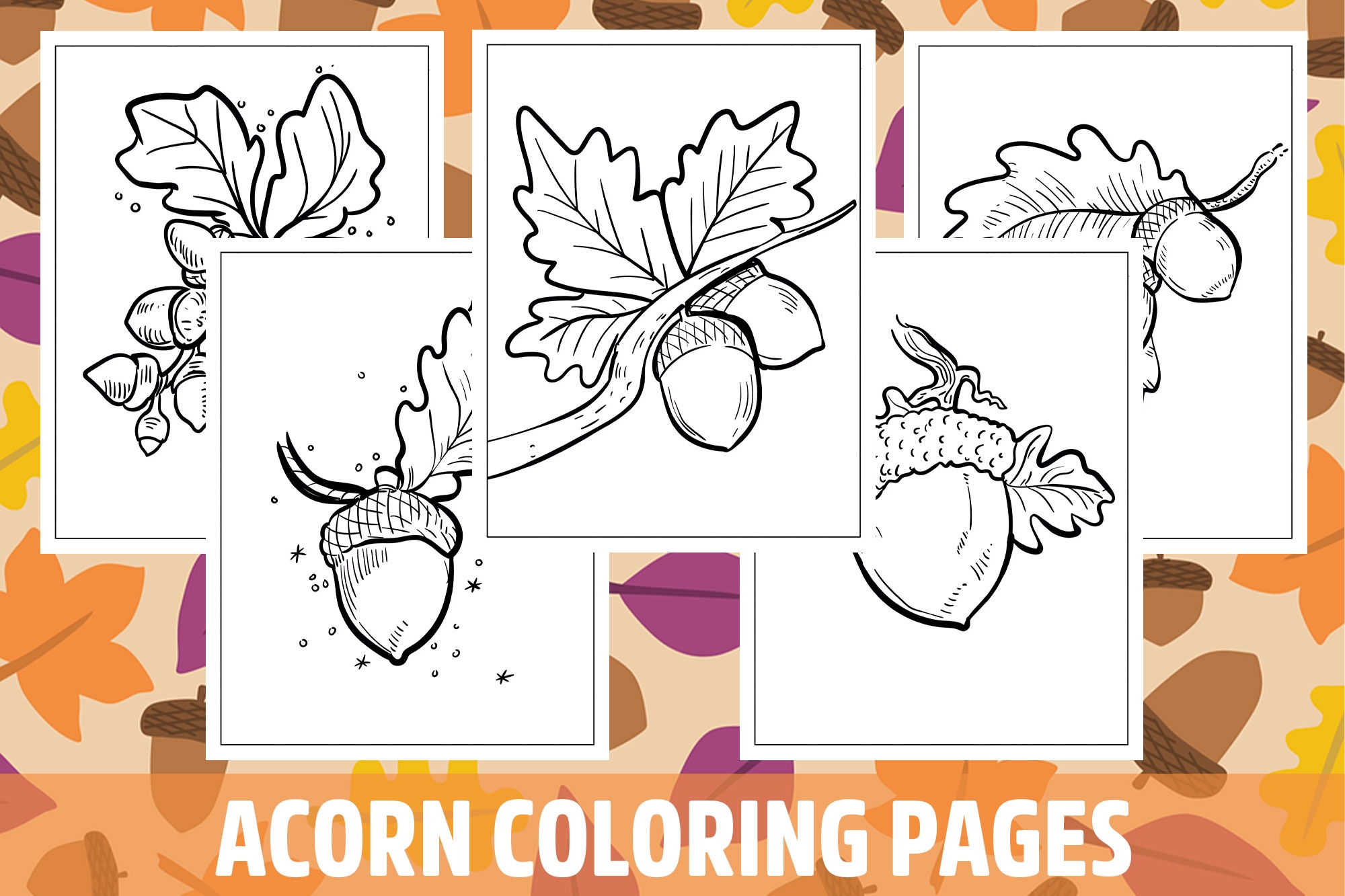 Acorn Coloring Page Printable