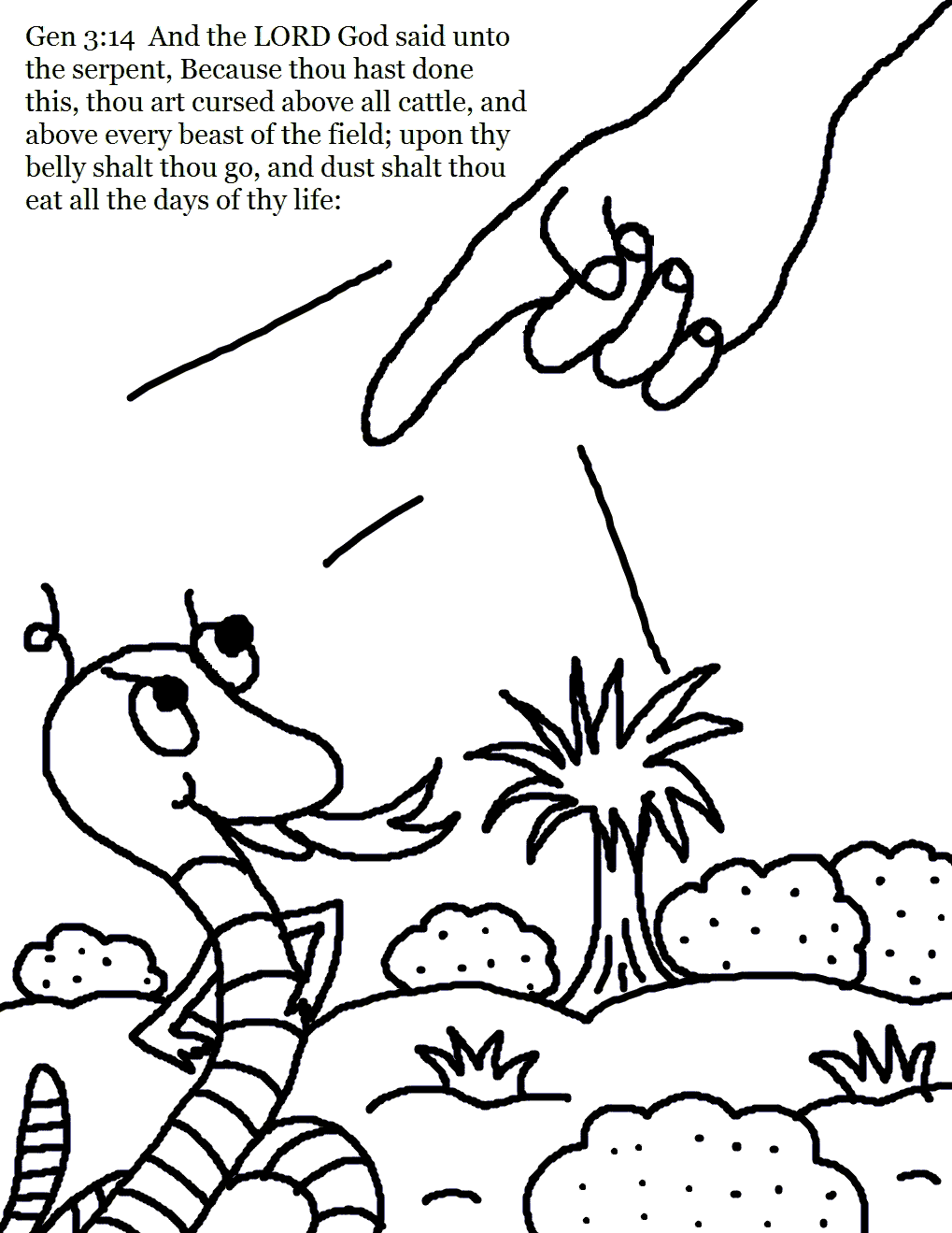 Free Adam And Eve Coloring Page