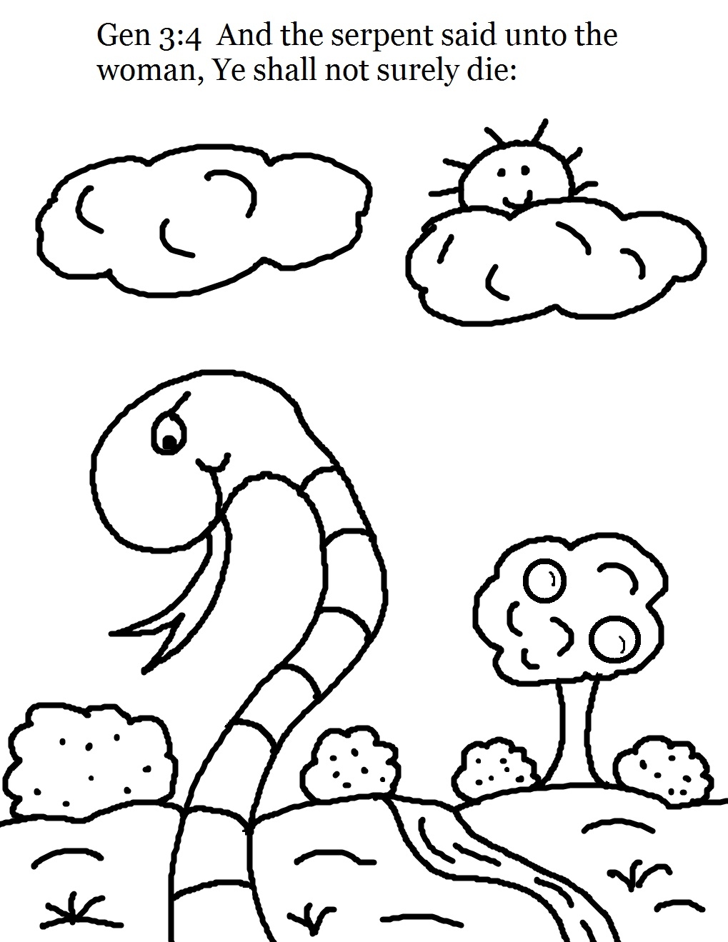 Adam And Eve Coloring Pages