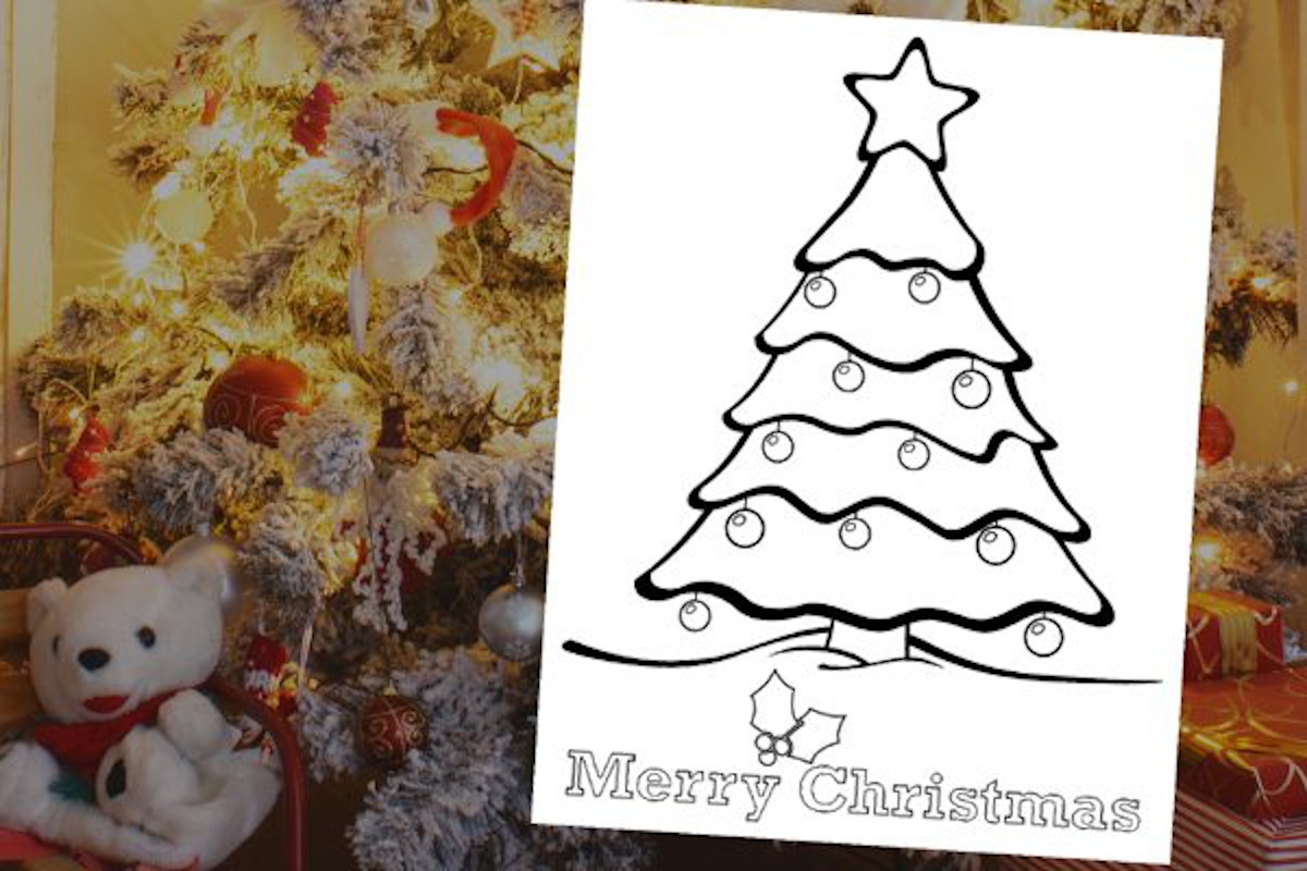 Adorable Christmas Tree Coloring Page Instant Download Adorable Christmas Tree Coloring Page Instant Download