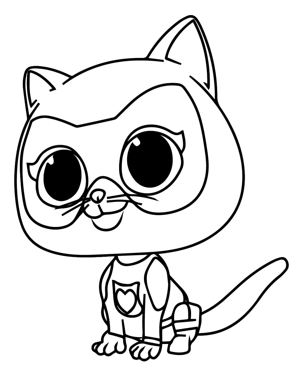 Adorable SuperKitties Coloring Page Download Print Or Color Online For Free