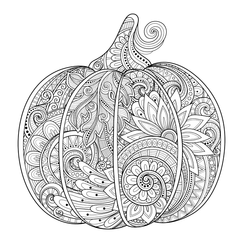 Adult Coloring Pumpkin Stock Illustrations 1 025 Adult Coloring Pumpkin Stock Illustrations Vectors Clipart Dreamstime