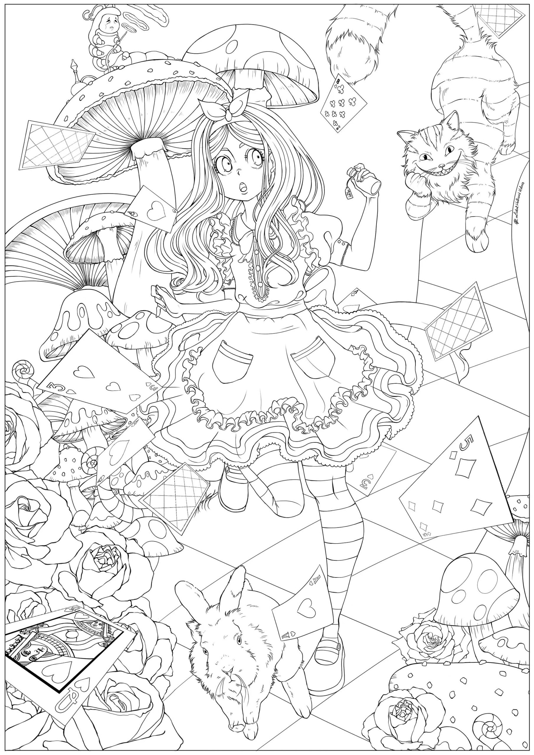 Alice In Wonderland 1 Return To Childhood Coloring Pages Page Page 3 Alice In Wonderland 1 Return To Childhood Coloring Pages Page Page 3