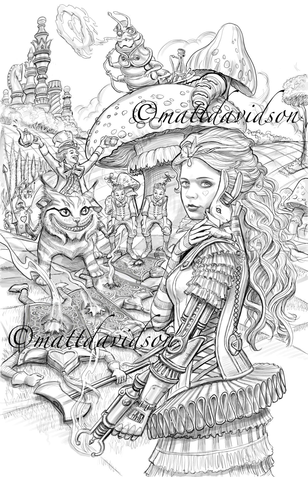 Alice In Wonderland Coloring Pages Matt Davidson Adult Coloring Steampunk Coloring Page Fantasy Coloring Printable Download Etsy Alice In Wonderland Coloring Pages Matt Davidson Adult Coloring Steampunk Coloring Page Fantasy Coloring Printable Download Etsy